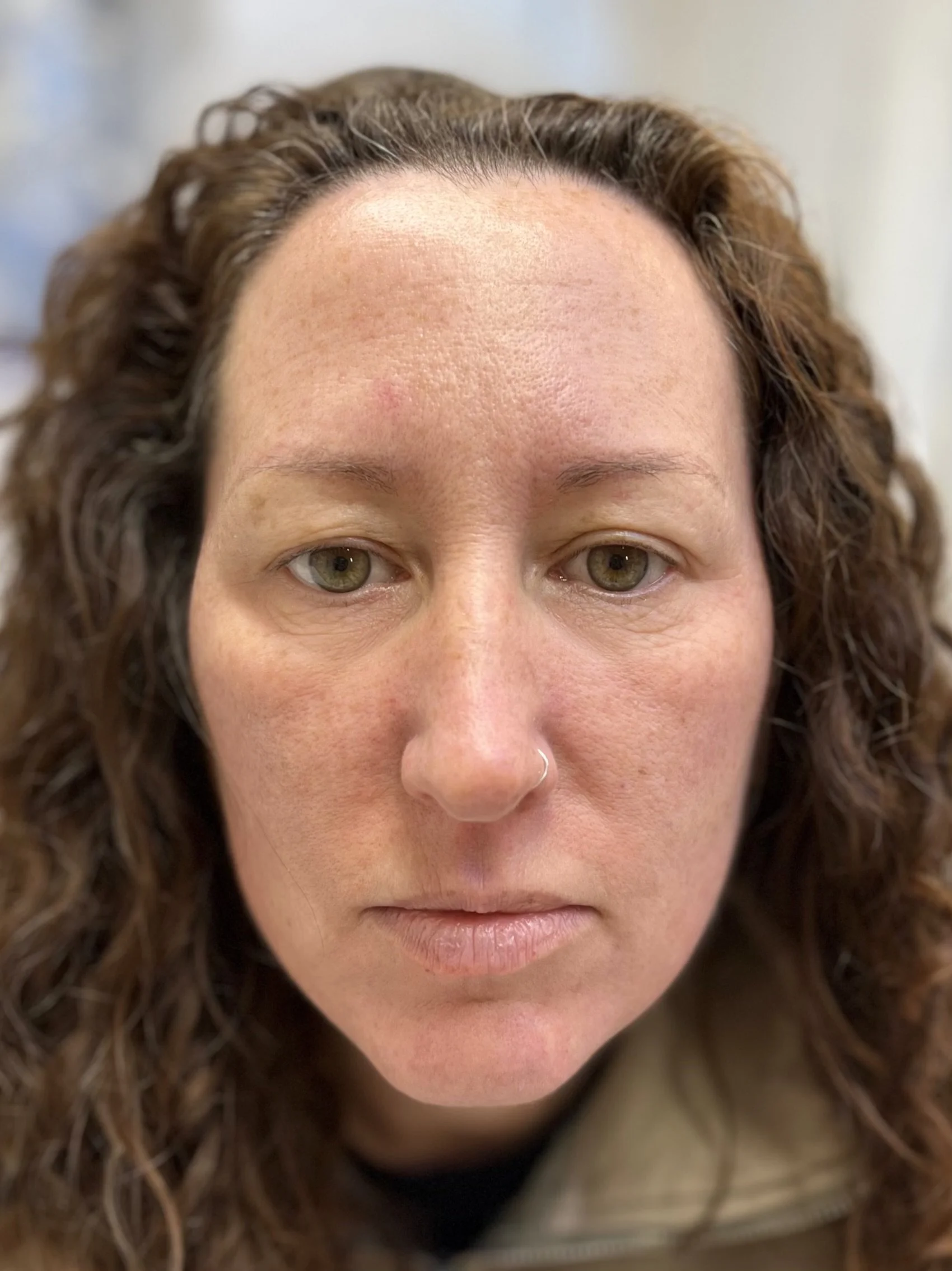 Before photo of my lovely client with sparse eyebrow hair looking for more definition and shape #naturalbeauty #enhancedbrows #safepermanentmakeup #notmicroblading #beforeandafter #nanobrows 