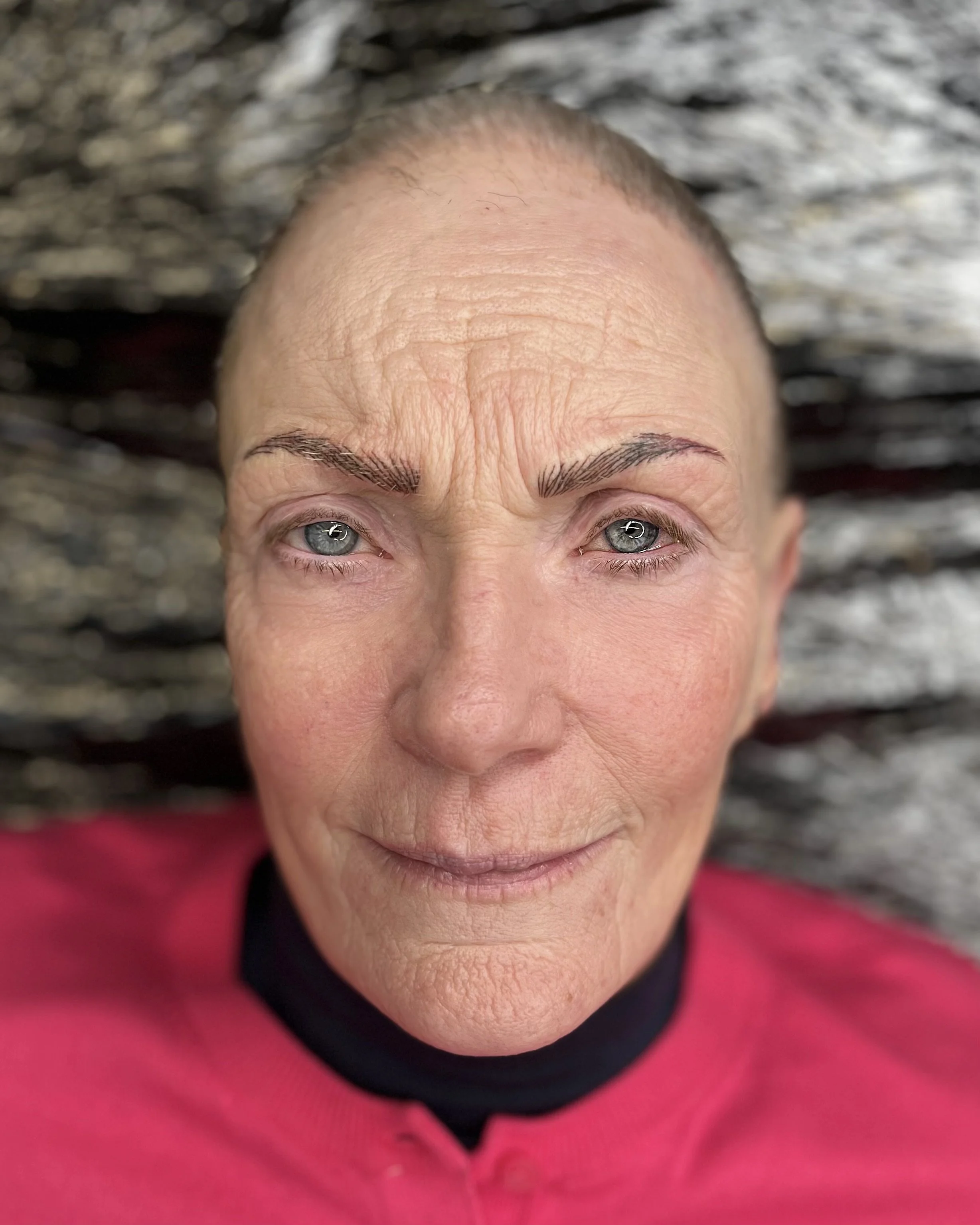 Machine brows for alopecia. My client bravely trusted me to recreate the brows she has been missing for years #alopecia #machinebrows #nano #afterphoto