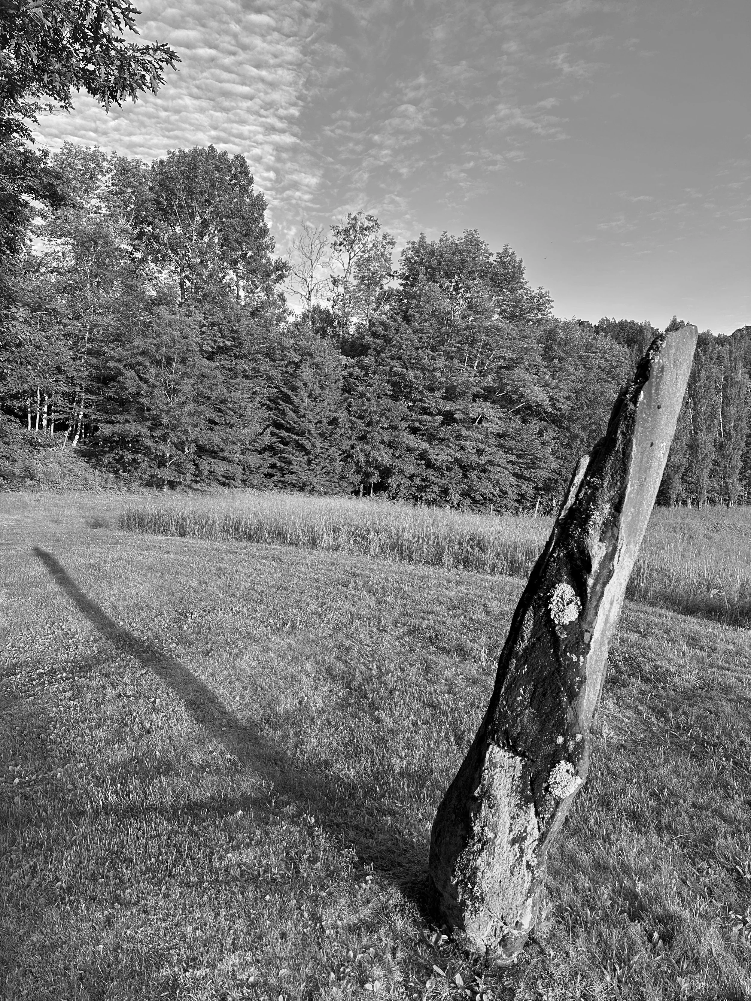 STANDING STONE AND SUNRISE SHADOW - Barnard, VT (July 5, 2026)