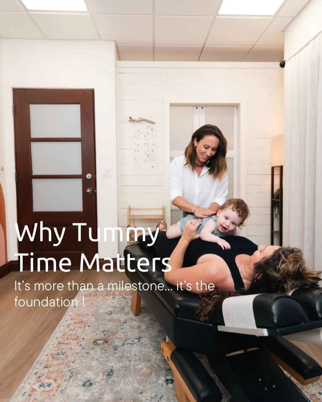 Tummy time doesn&rsquo;t need to be perfect, it just needs to feel supported 🤍

Some babies jump right in.
Others need a little help feeling comfortable in their bodies first.

From a chiropractic perspective, we often look at how well the body is m