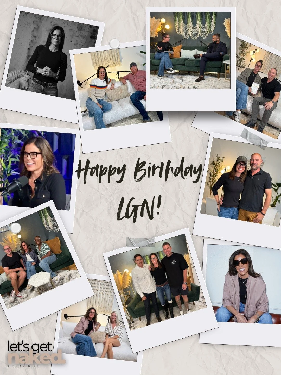 🎉1 year of getting naked 🎉 &mdash; and we&rsquo;re just getting started. Happy Birthday, LGN. Here&rsquo;s to the real ones...the truth looks good on us. 💖
#LetsGetNakedPodcast #BoldVulnerability #ZeroBSHealing #OneYearNaked #RealTalk #PodcastAnni