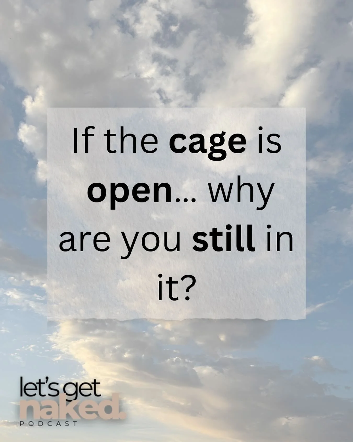 You&rsquo;re not stuck &mdash; you&rsquo;re stalling.

The cage is unlocked, the door is open, and the only thing keeping you inside is the story you won&rsquo;t stop telling yourself.

At some point, you&rsquo;ve gotta call your own bluff.
Fear is l