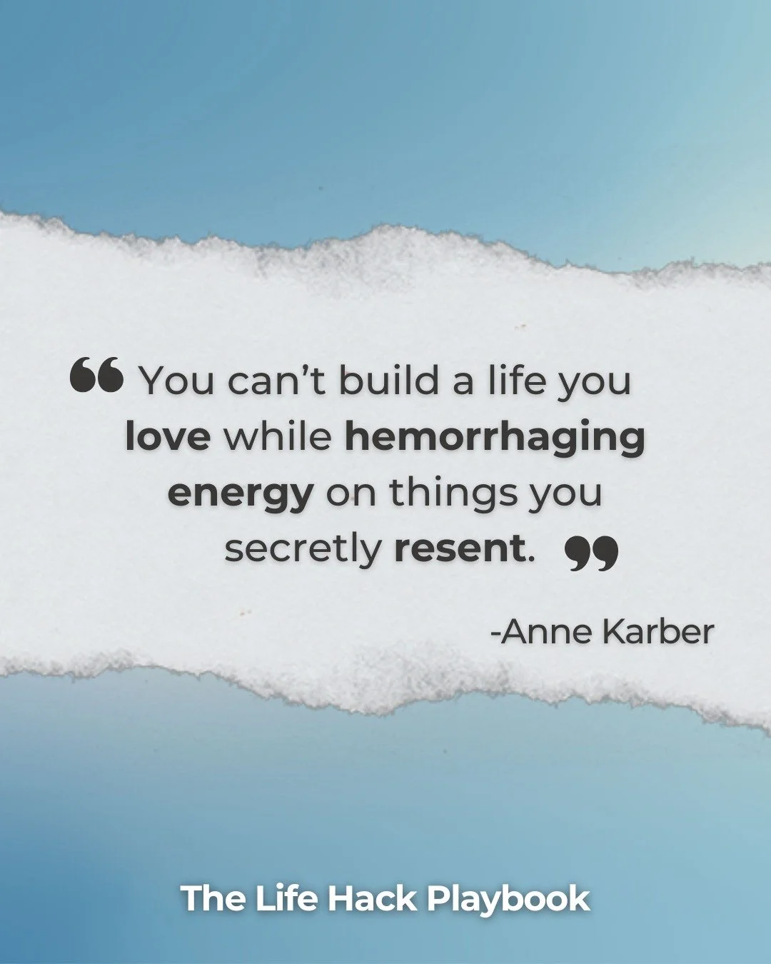 Resentment is expensive.
It drains your time. Your focus. Your peace.

Most people don&rsquo;t need a new strategy.
They need to stop tolerating what&rsquo;s quietly costing them everything.

What are you still saying yes to that you actually resent?