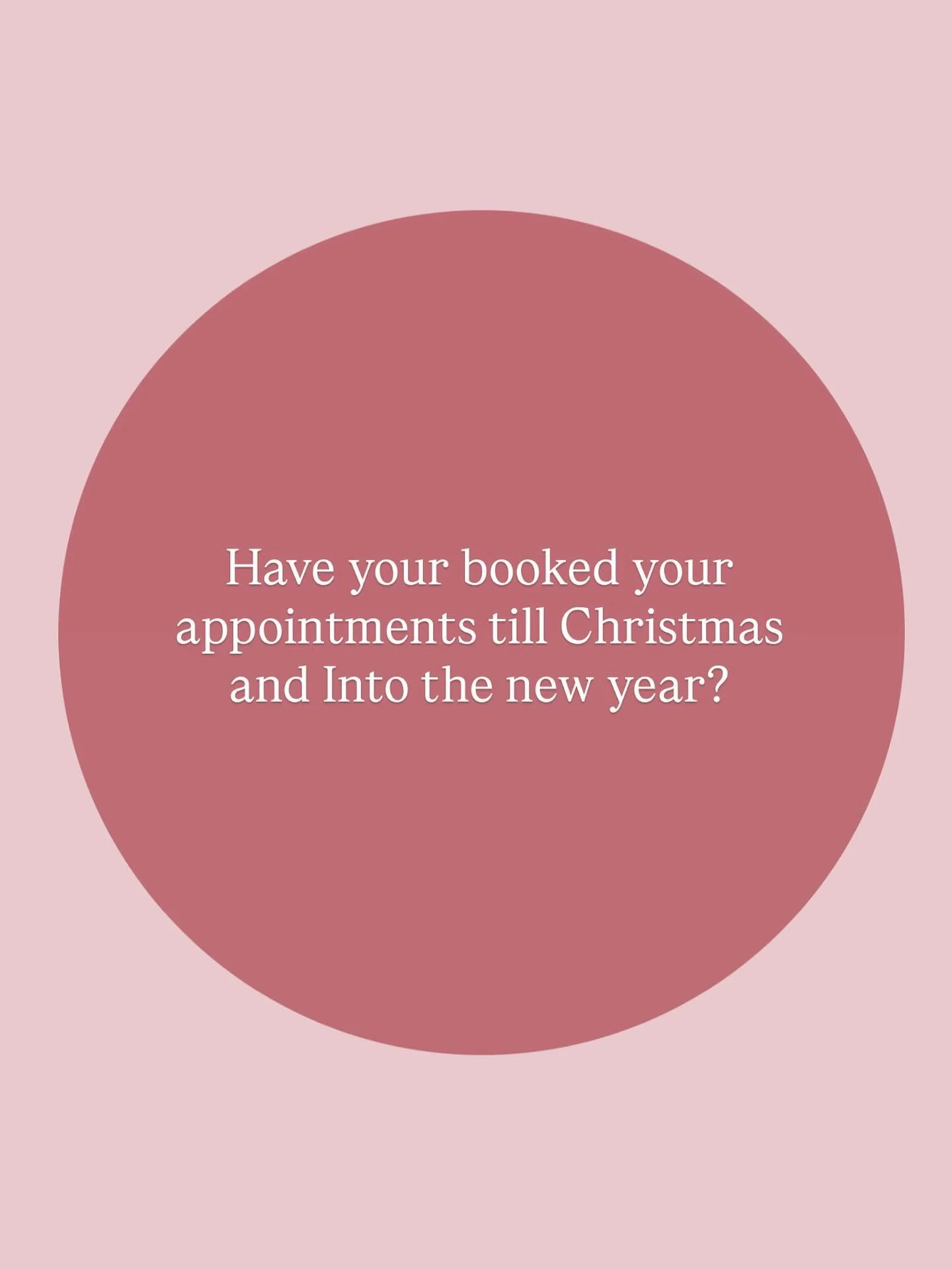 The clock is ticking and spots are filling !

Get in and secure your spots from now till Christmas and into the new year ❤️ @therapybykrystal
