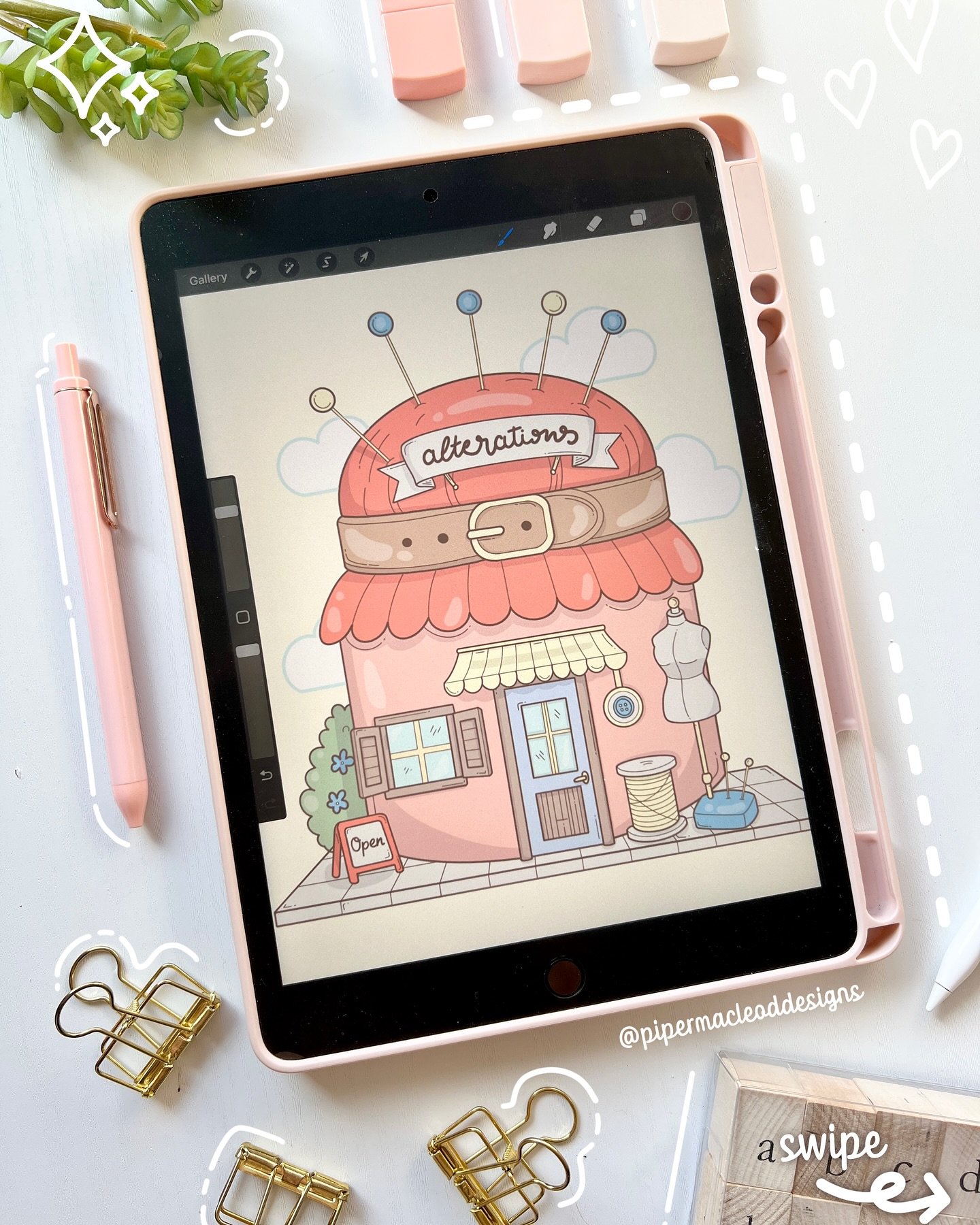 Tiny stitches, big charm 🧵✨
I built this little Alterations Shop using my Whimsical Shop Front Stamps — tucked right into the base of a pincushion!
Out front, you’ll find:
🧷 A classic mannequin waiting for its next outfit
🧵 A thread s
