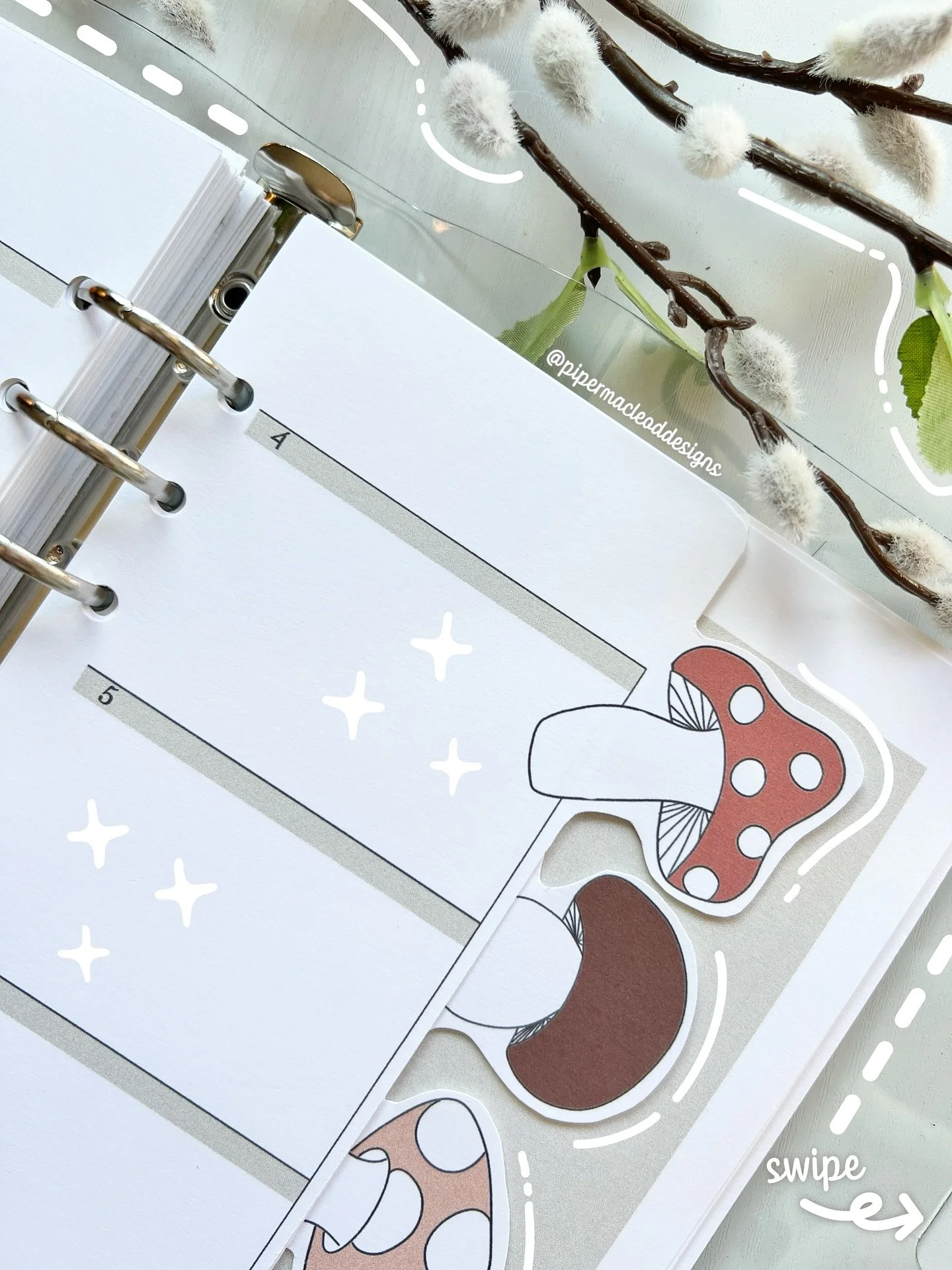 In honour of Fall, here is a peek at some pages from my mushroom-themed bullet journal set 🍄✨
Perfect for cozy fall vibes or year-round cottagecore energy, this set is full of tiny details and natural charm. Available as a digital download, or choos
