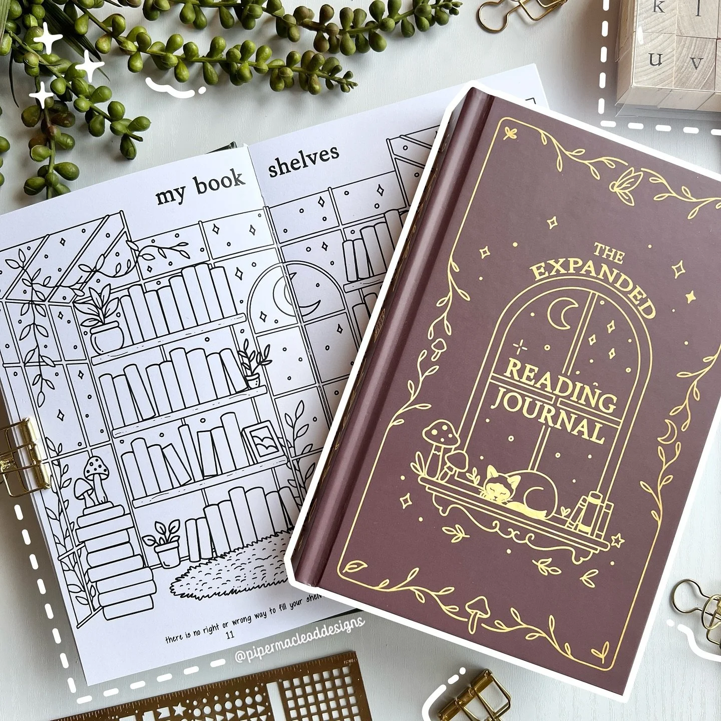 A little peek at one of the new bookshelf designs I created for the Expanded Reading Journal 📚
I was inspired by a greenhouse-turned-library I saw a while ago and wanted something that felt just as cozy as curling up with a good book &mdash; and gav