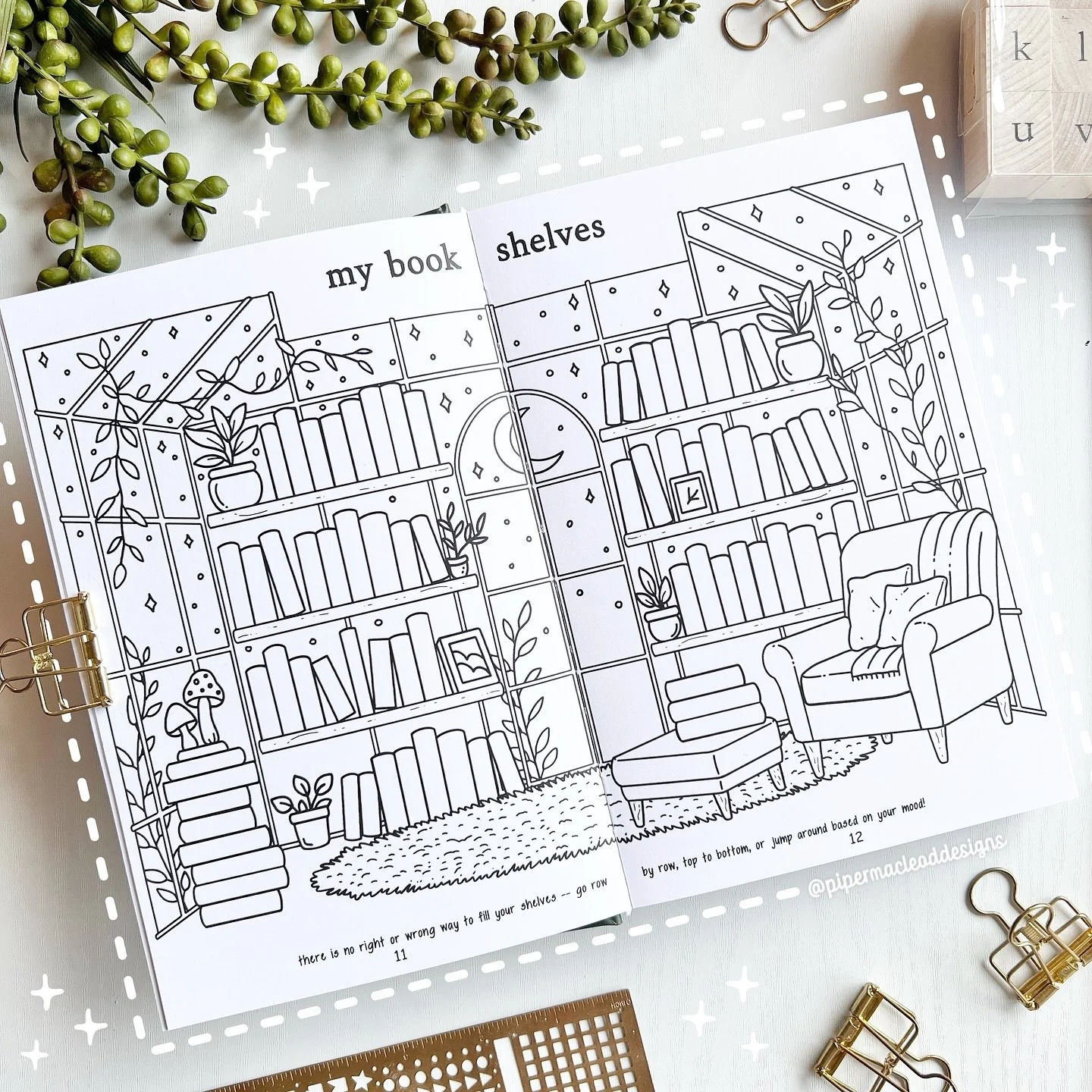 ✨📚This second bookshelf turned out to be my favorite new page design for the Expanded Reading Journal. I was inspired by people turning their unused greenhouses into cozy reading nooks! 📚✨

I&rsquo;m so curious to see how it will look all filled in