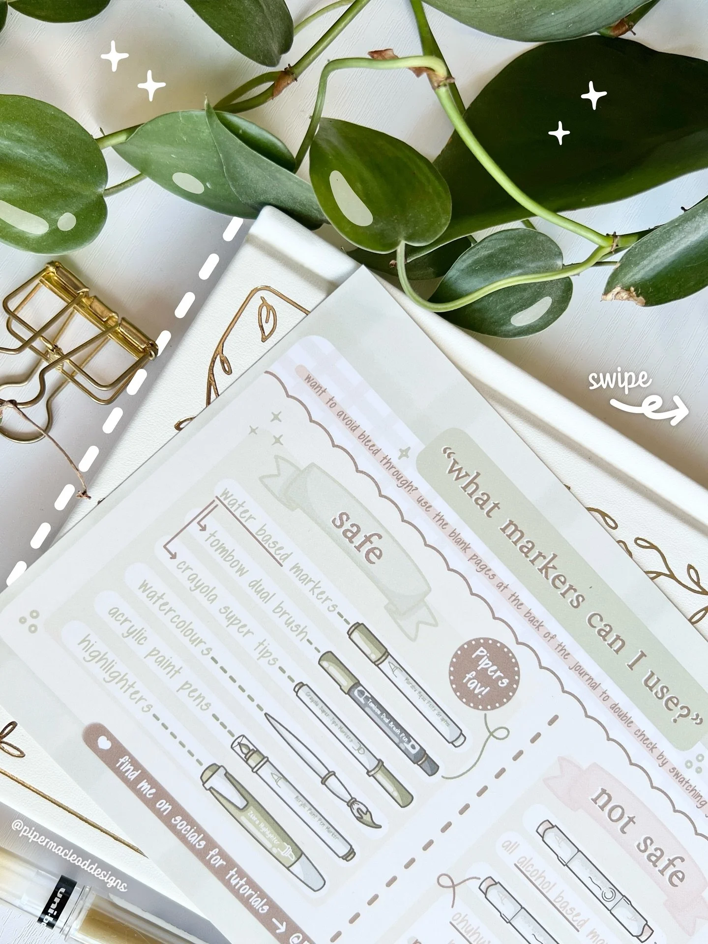 Introducing my new little addition to every Reading Companion Journal order ✨

I designed this insert to help you with choosing what markers are safe vs not safe to use in my reading journals 🖊️ 

I&rsquo;ve tested a lot of markers while creating th