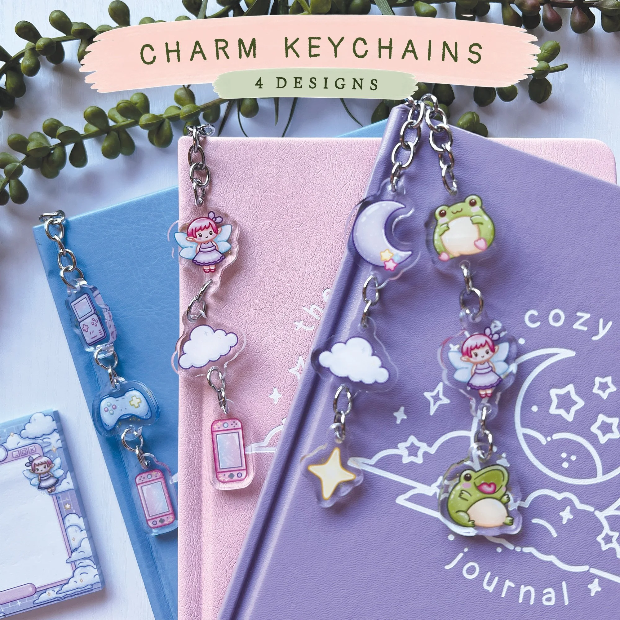 Cozy Gamer Acrylic Charm Keychain