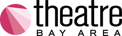 Theatre Bay Area logo with stylized pink circular design and black text