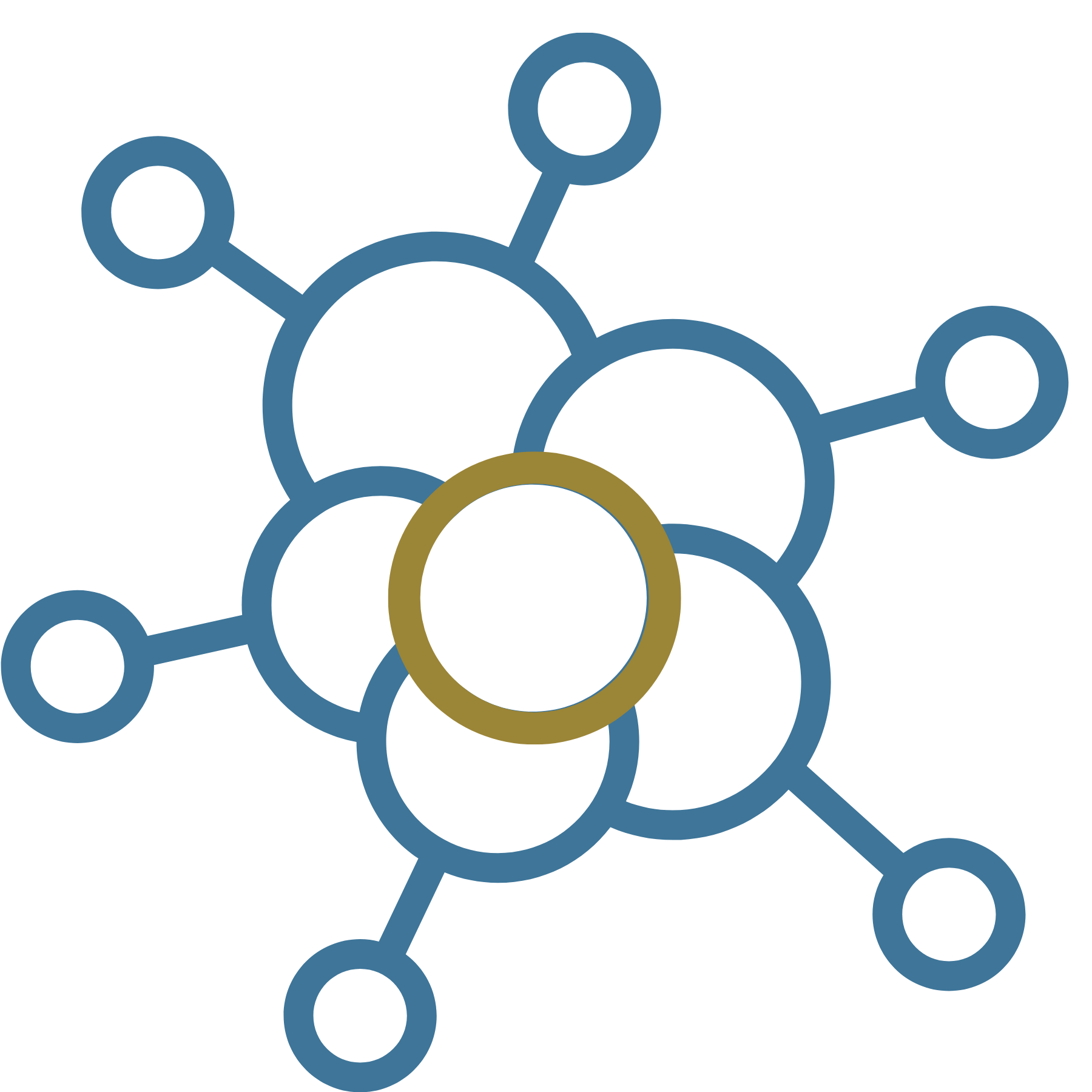 A diagram illustrating a community involvement structure with interconnected circles representing various roles and groups, centering around the purpose. The roles include students, staff, volunteers, artists and creators, community members, local businesses, community organizations, and collaborators. The roles are connected to broader groups and individuals involved in the community.