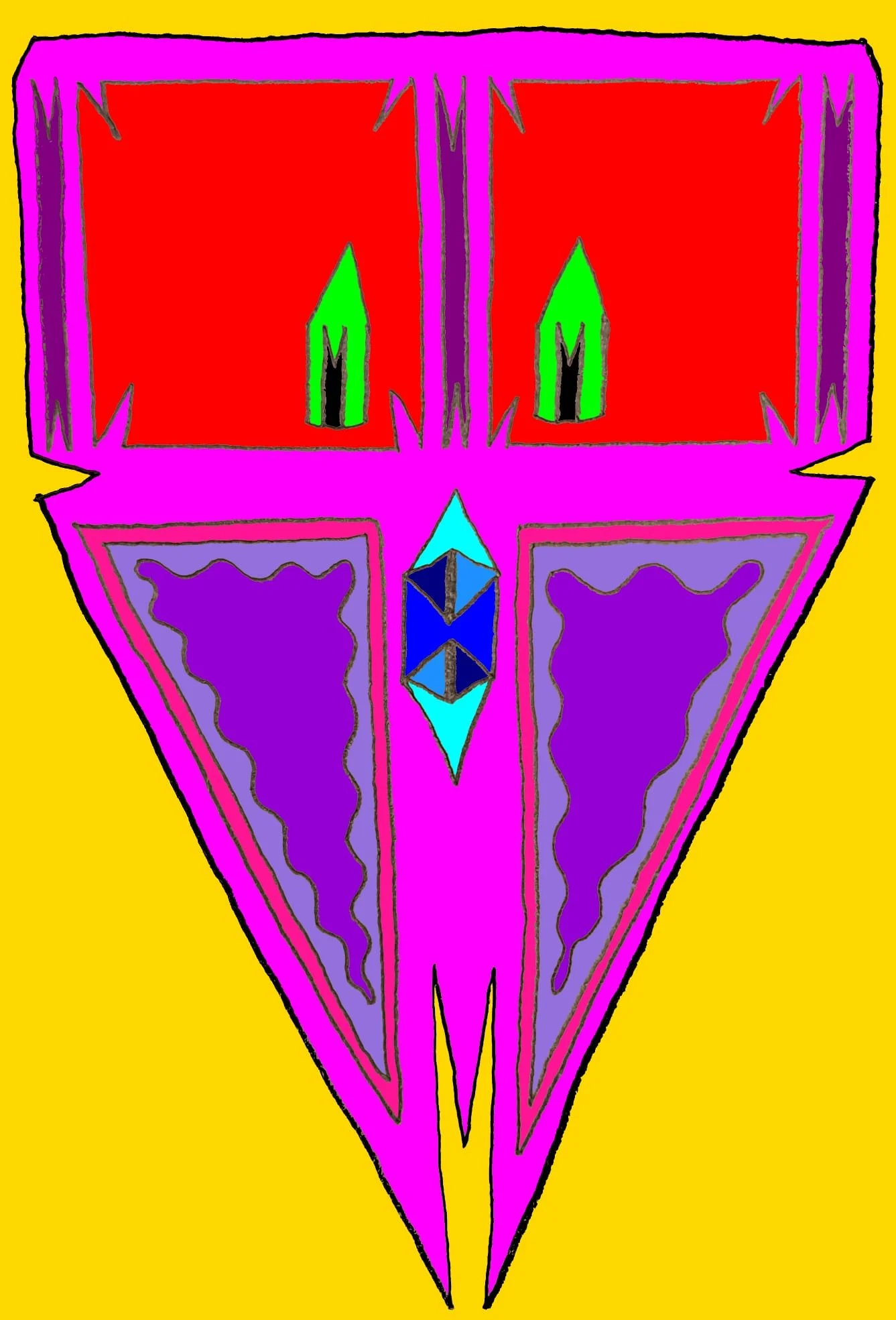 "Square and triangle face"