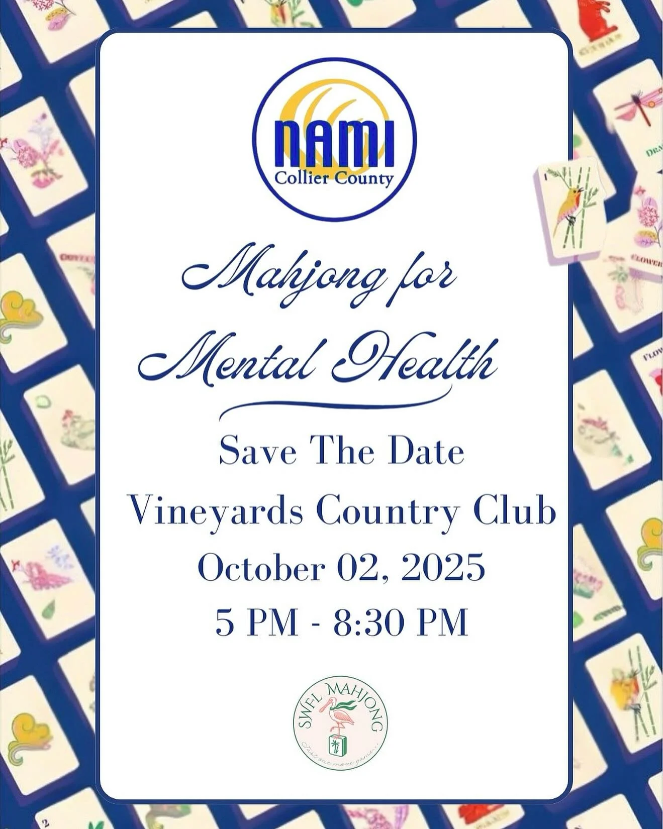π Play Mahjong for a cause!
Join us for a fundraising tournament to support NAMI (National Alliance on Mental Illness), an incredible non-profit that provides education, advocacy, and support for individuals and families affected by mental illness.