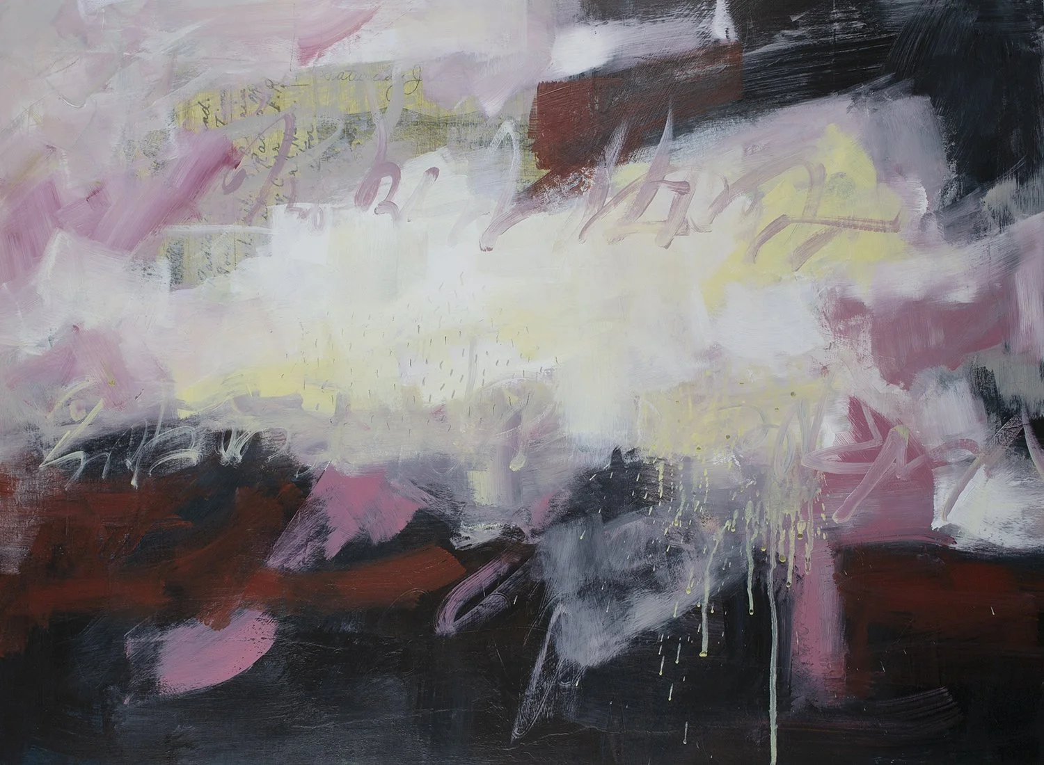 Chapter Sweet, 2025, Acrylic and collage on panel - 30x22 in, $1200