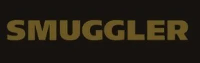 The word 'SMUGGLER' in gold-colored text on a black background.