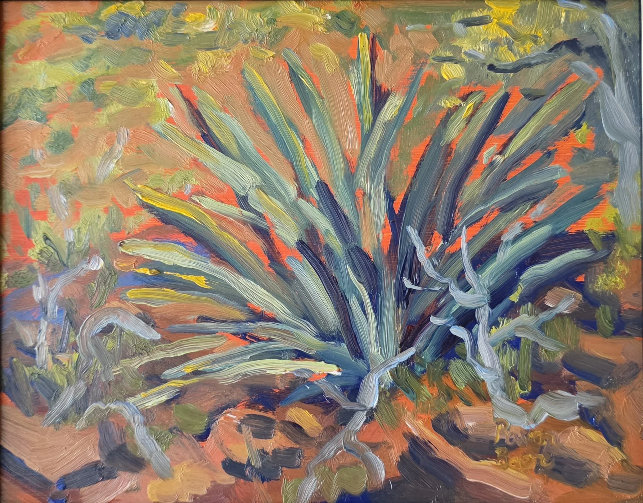 "Agave" Sedona, AZ (Art in the Pines Plein Air Festival) Aug 2026, oil on board 8"x10"