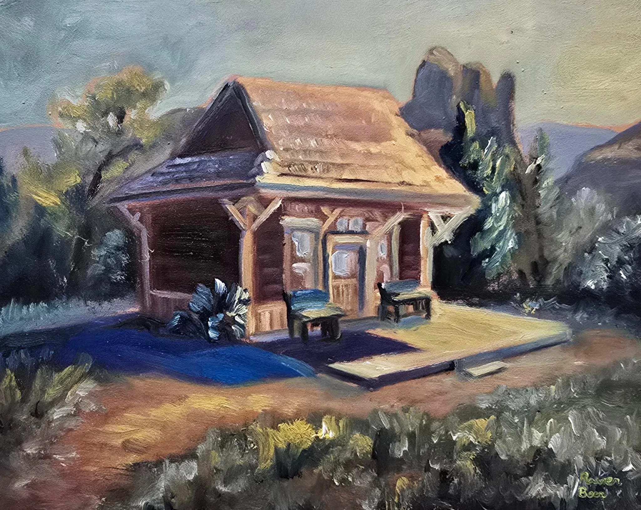 "Sedona Heritage Museum View #2"  
March 2026
Oil on board
8”x10”
