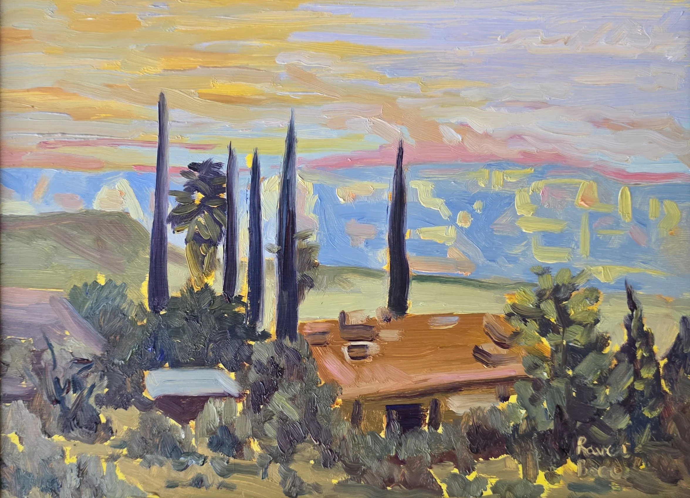 "Verde Valley View" Cottonwood. AZ (Art in the Pines Plein Air Festival) Aug 2026, oil on board 18"x10"