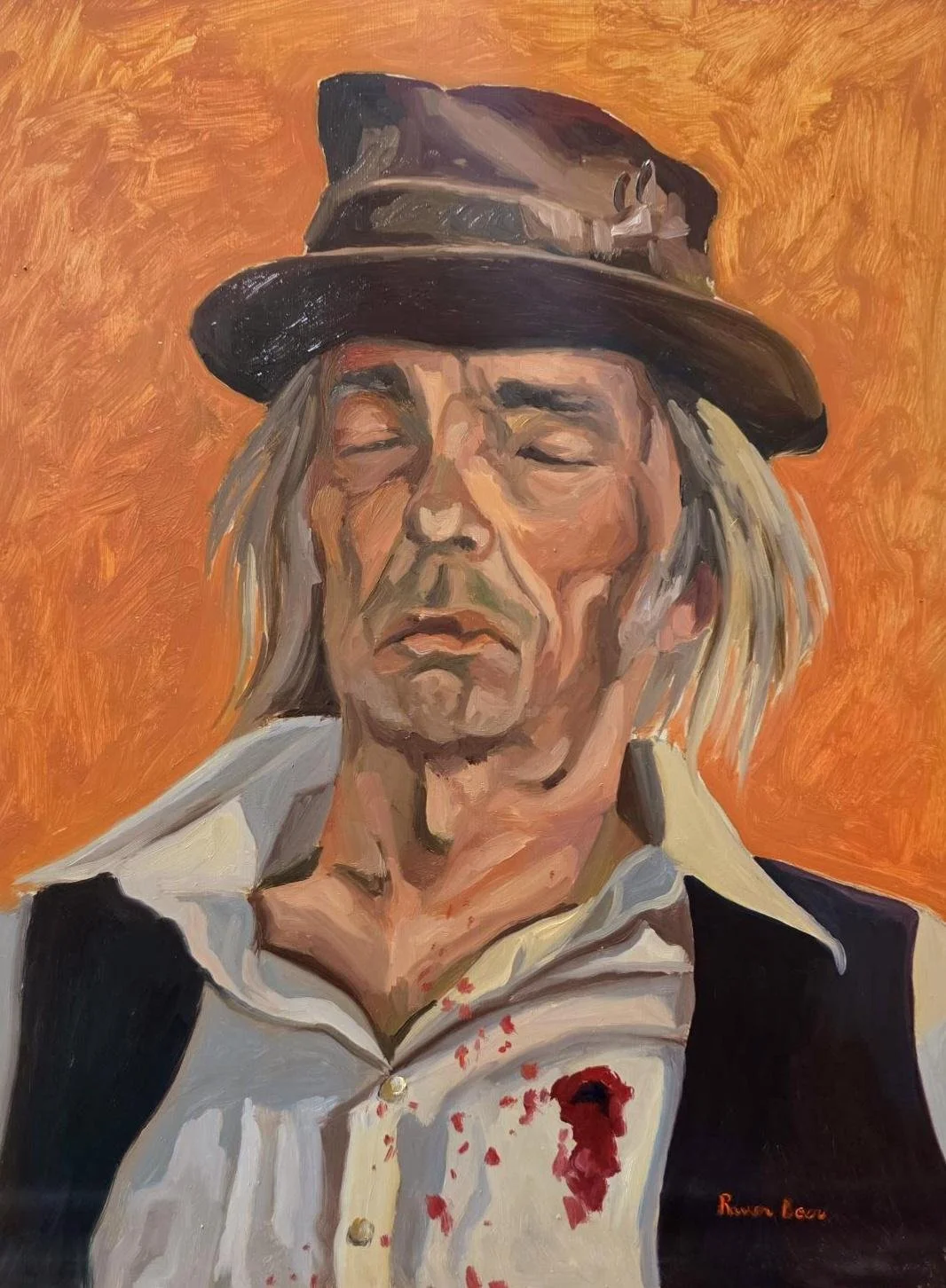 3 hr life portrait, August 2026 Oil on board 12"x16"