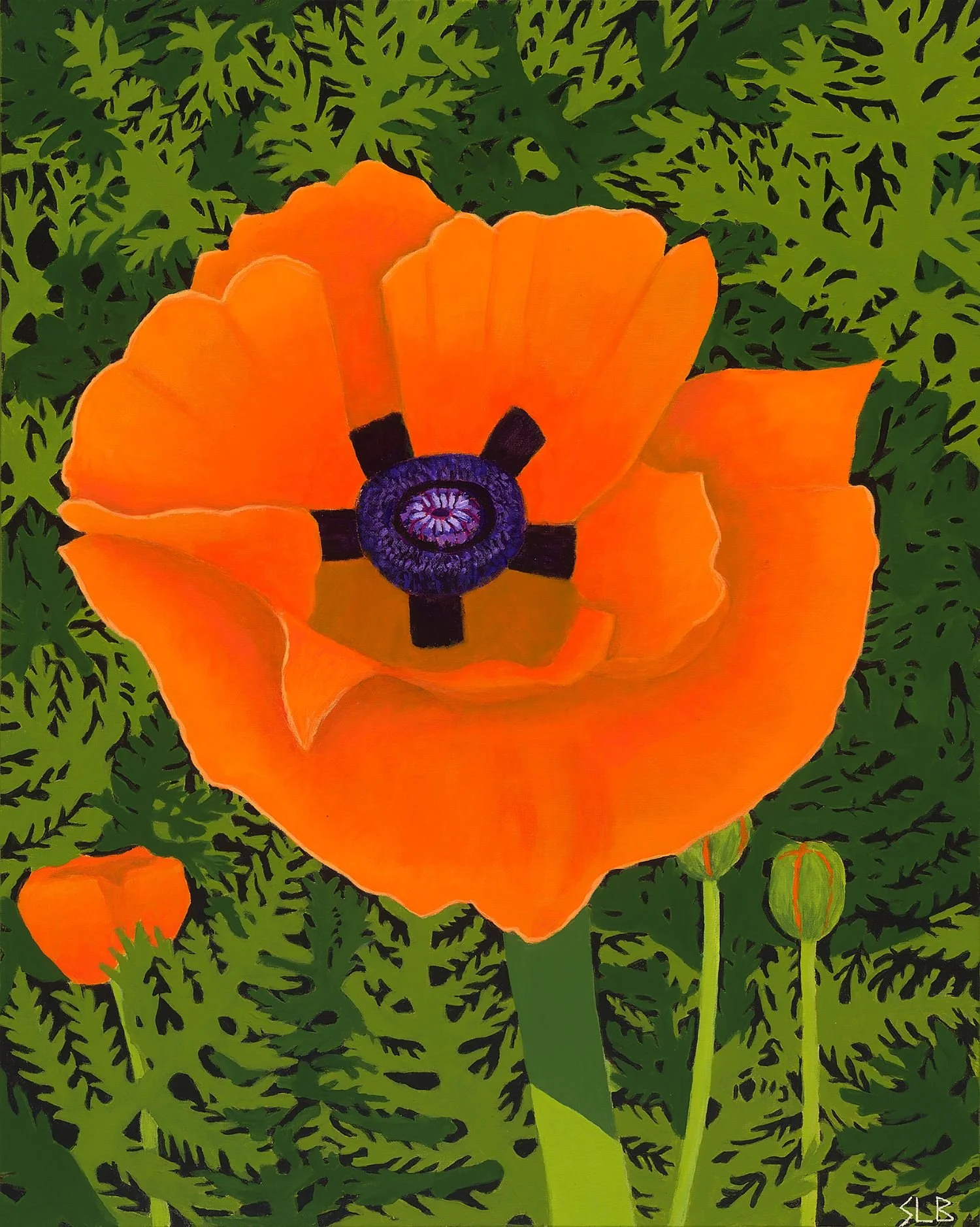 Poppy #1, 24 x 30", 2026, Acrylic on Canvas