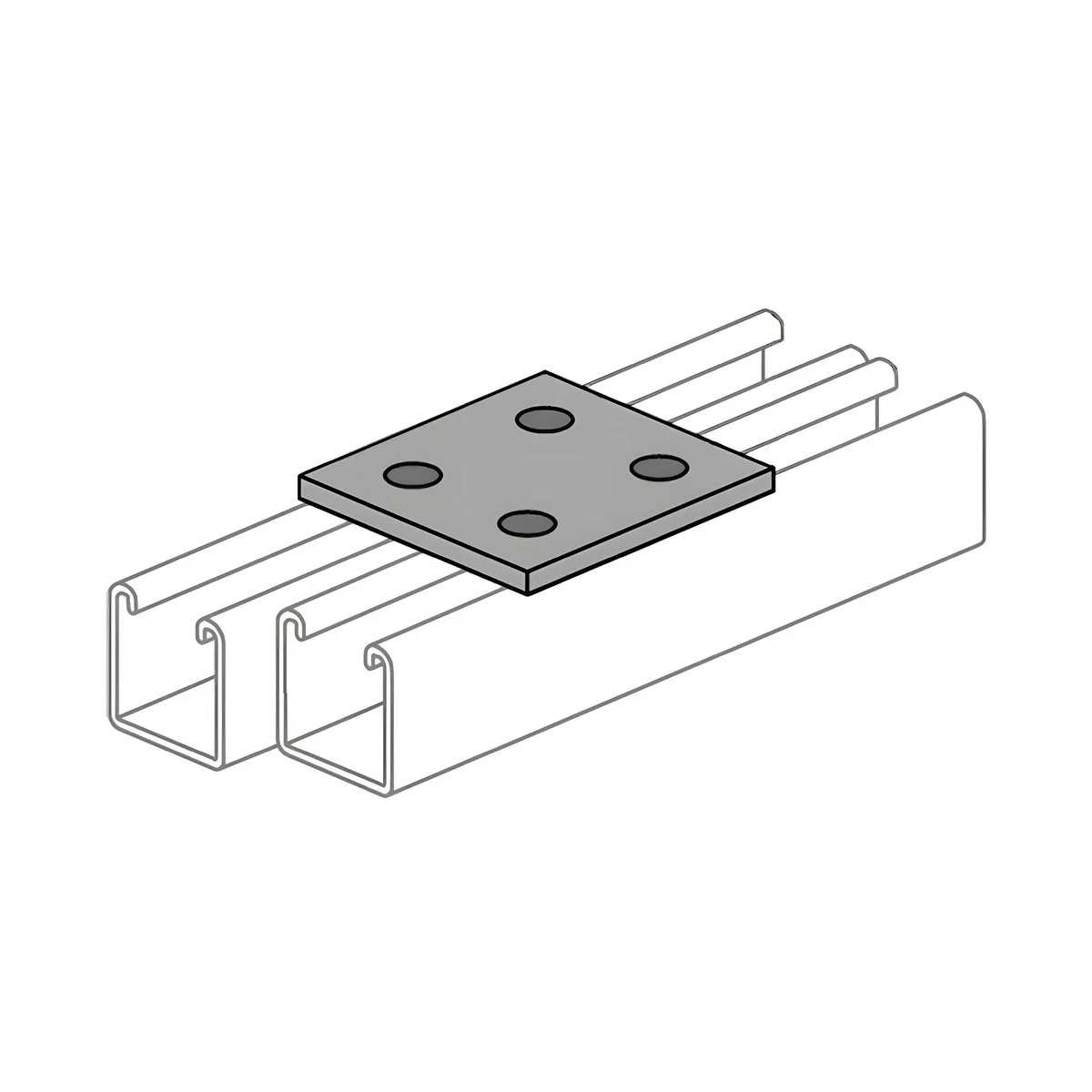 4-Hole Square Splice Plate