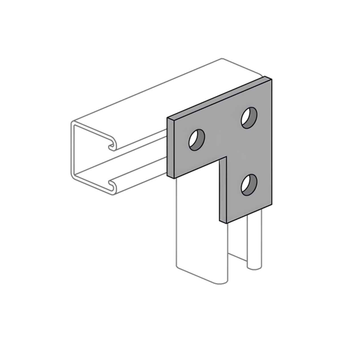 3-Hole Corner L Plate