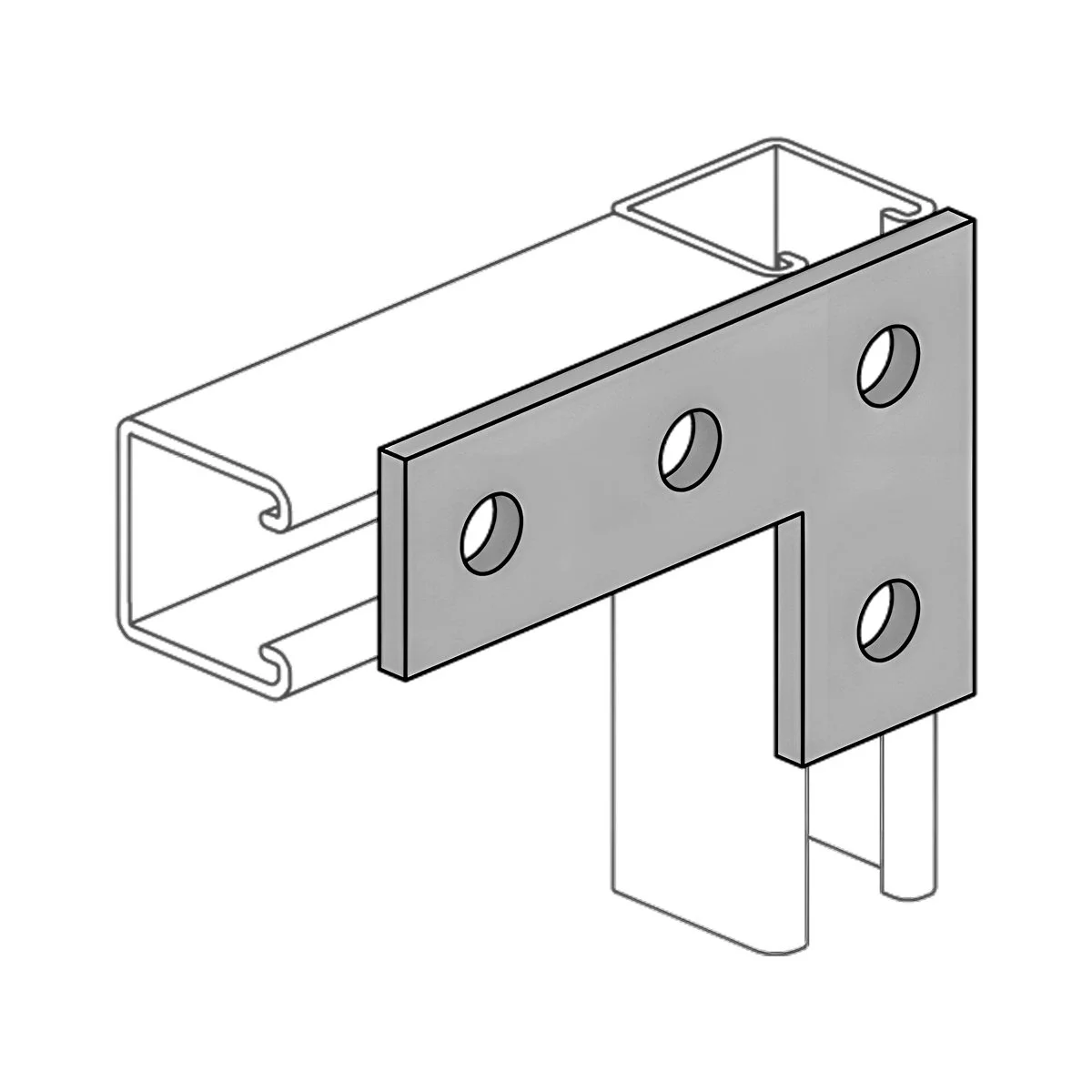 4-Hole Corner L Plate
