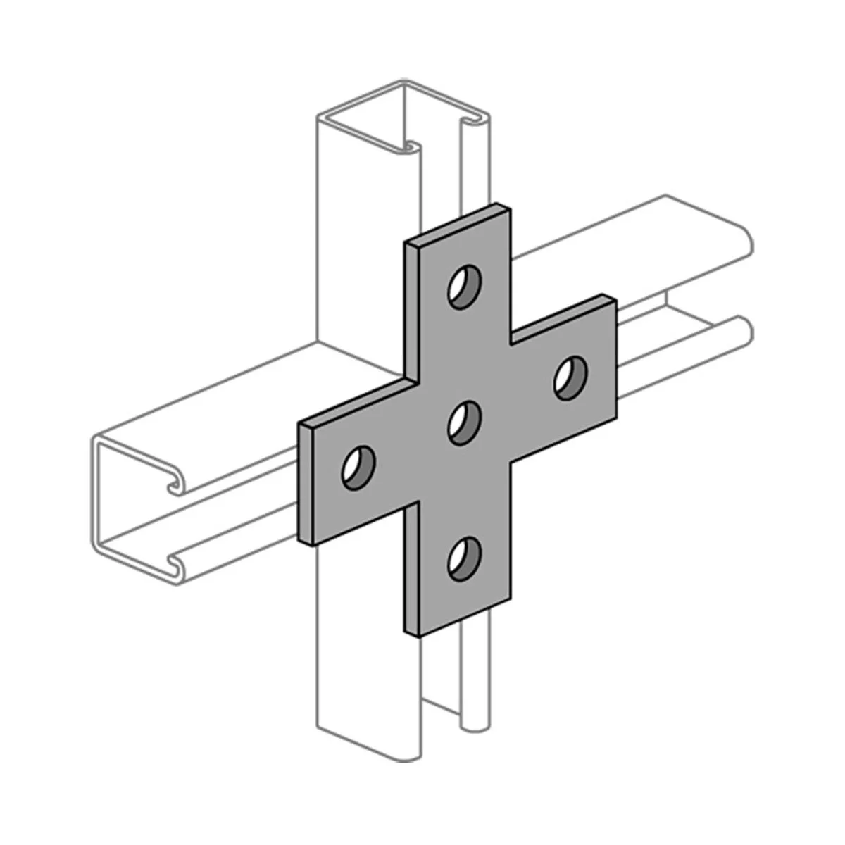 5-Hole Cross Splice Plate