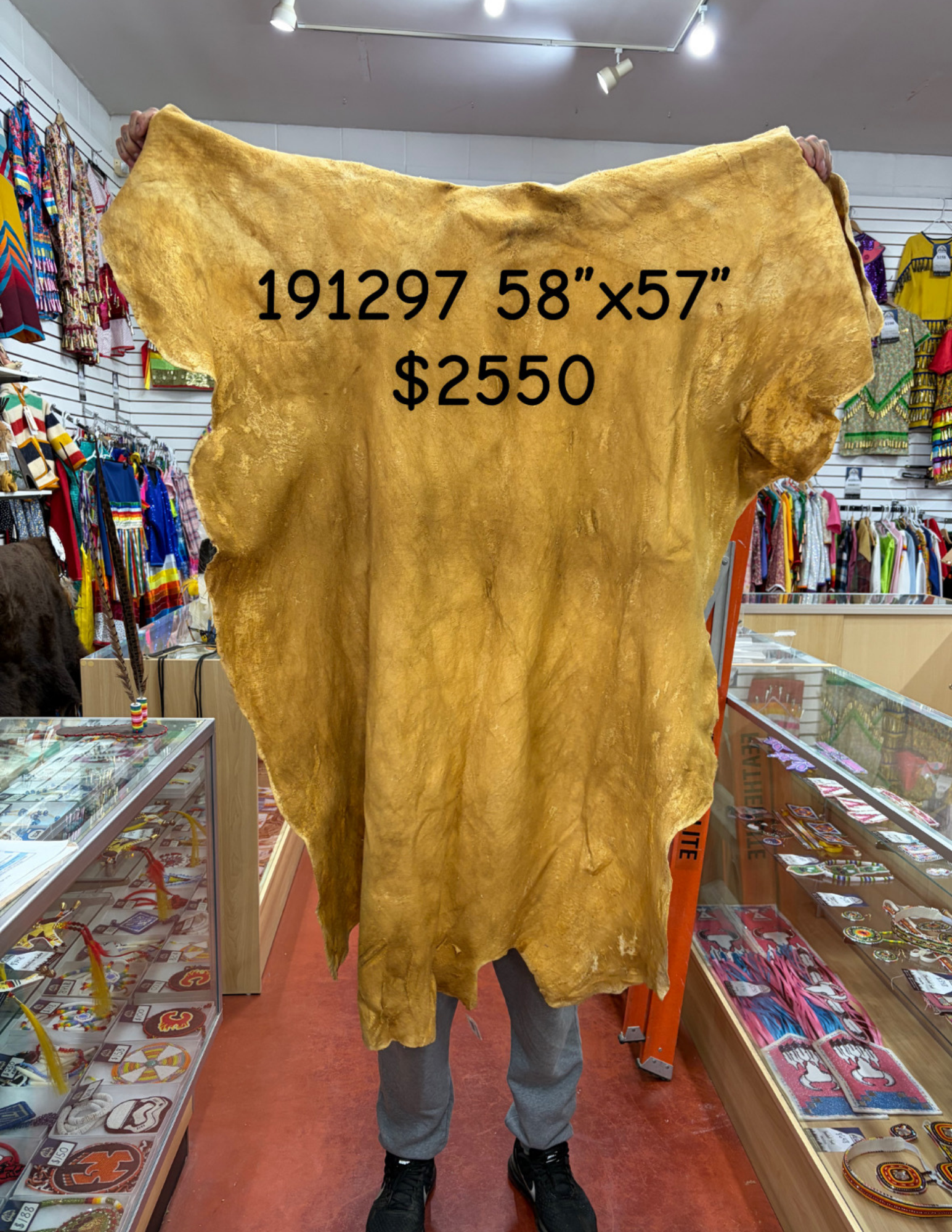 Traditionally Smoked Tanned Moose Hide