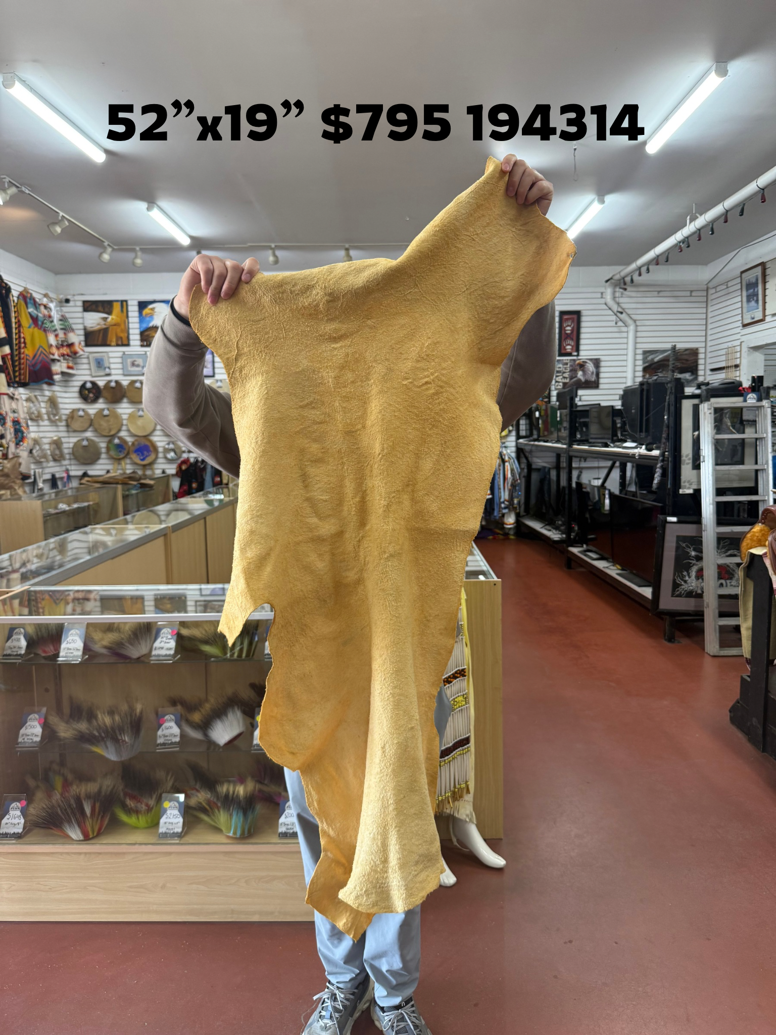 Traditionally Tanned Smoked Moose Hide