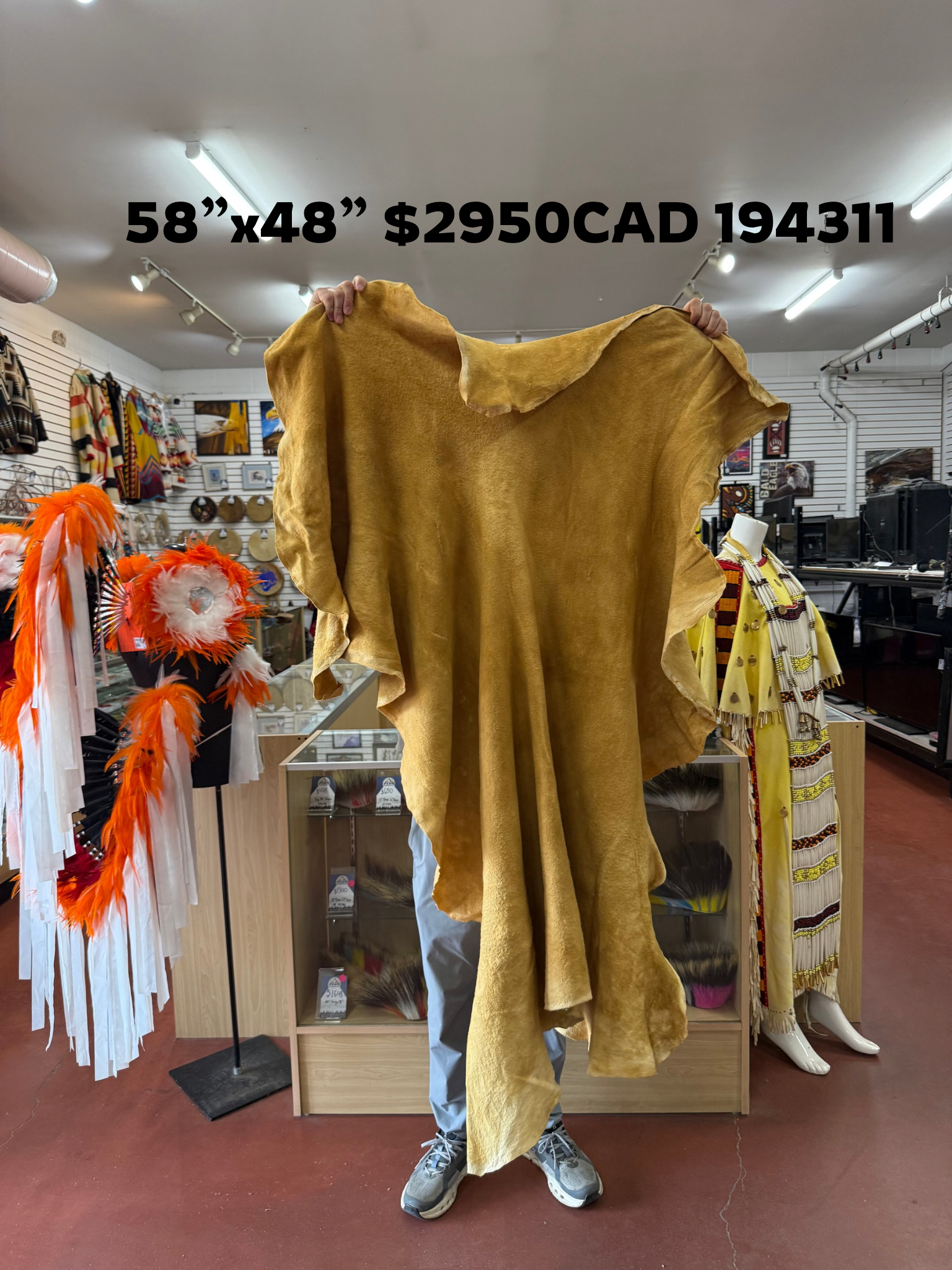 Traditionally Tanned Smoked Moose Hide