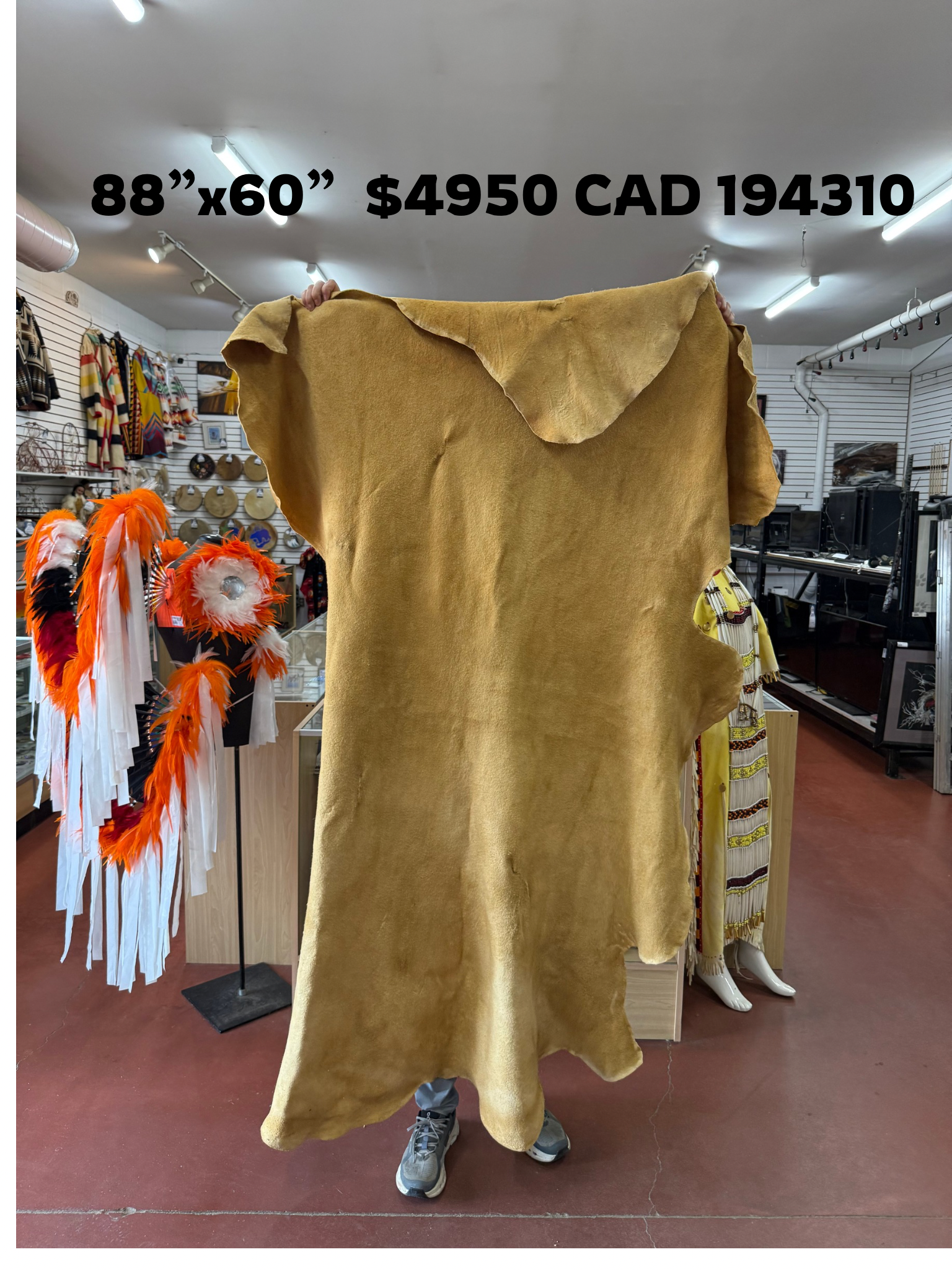 Traditionally Tanned Smoked Moose Hide