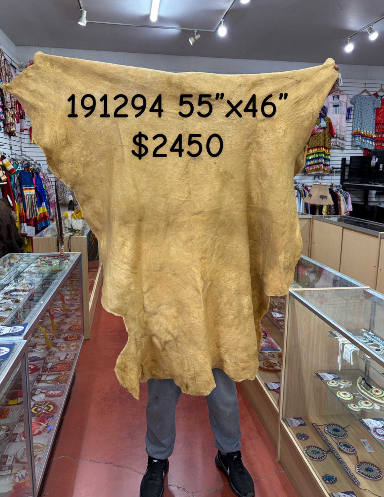 Traditionally Smoked Tanned Moose Hide