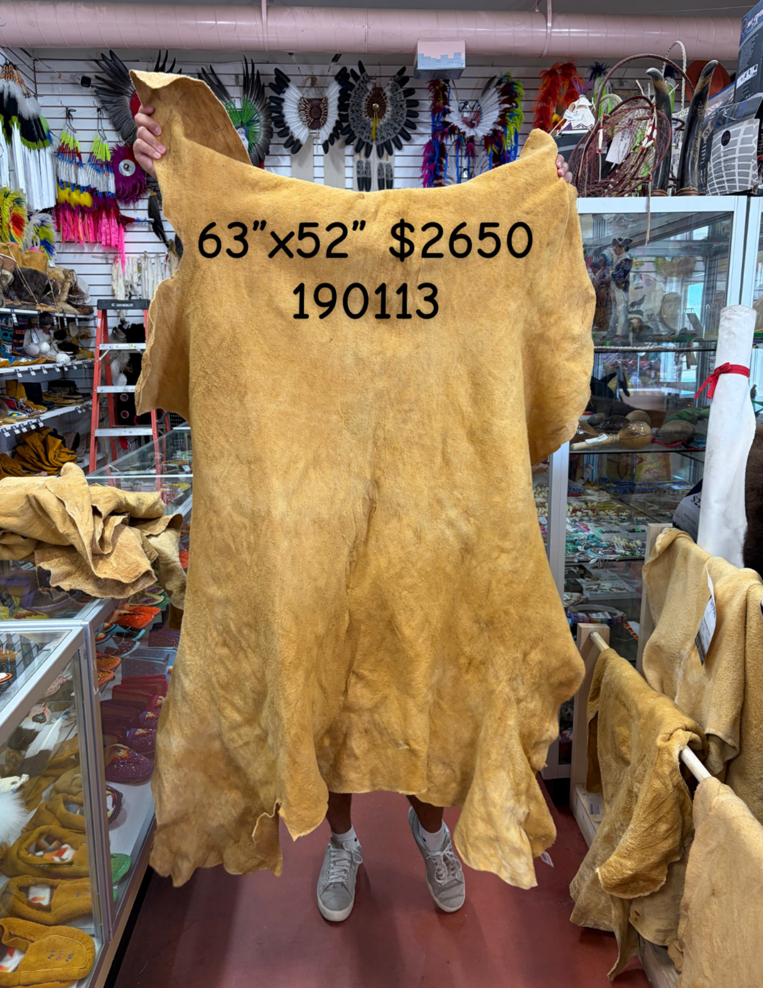 Traditionally Tanned Smoked Moose Hide