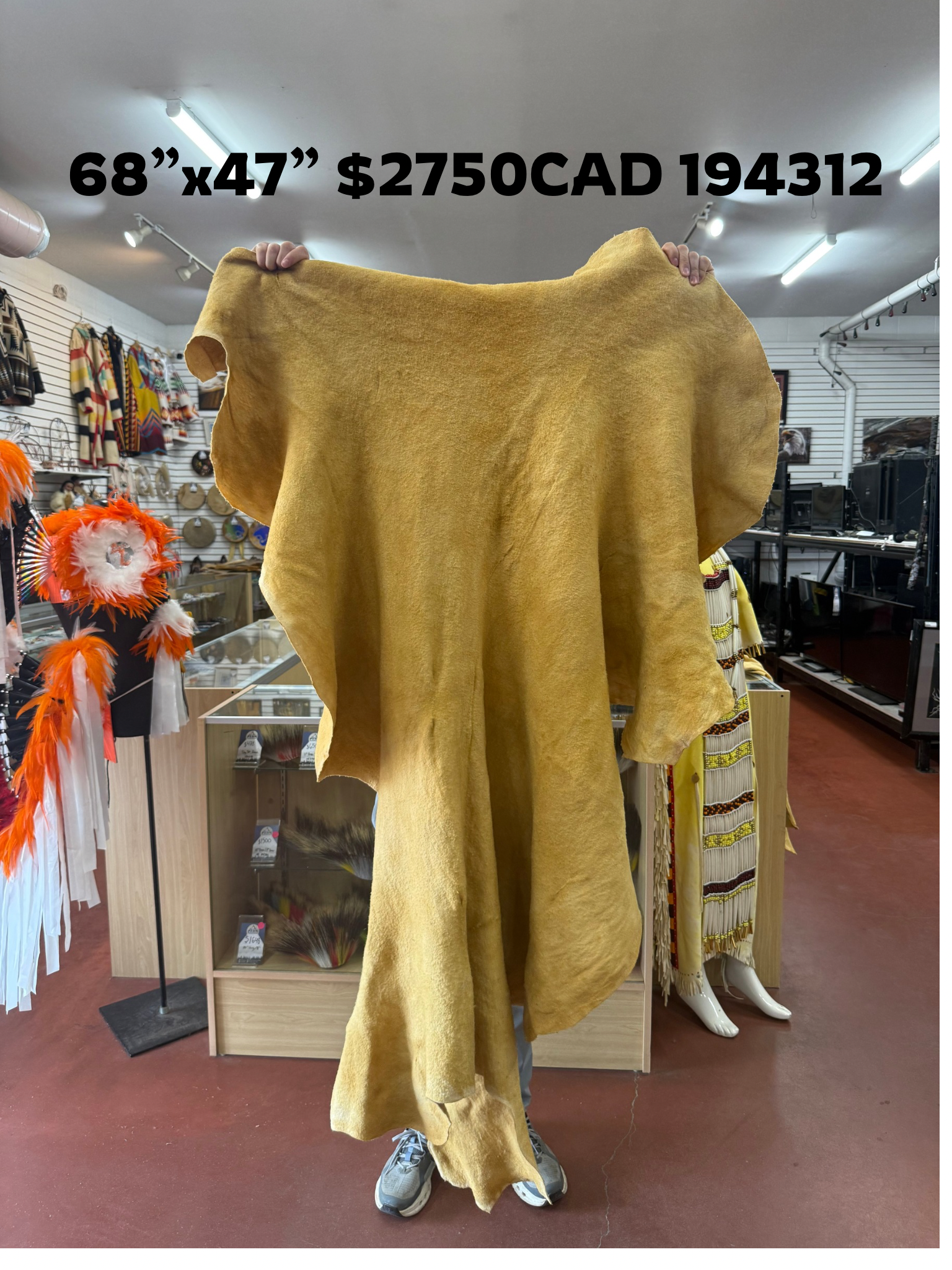 Traditionally Tanned Smoked Moose Hide