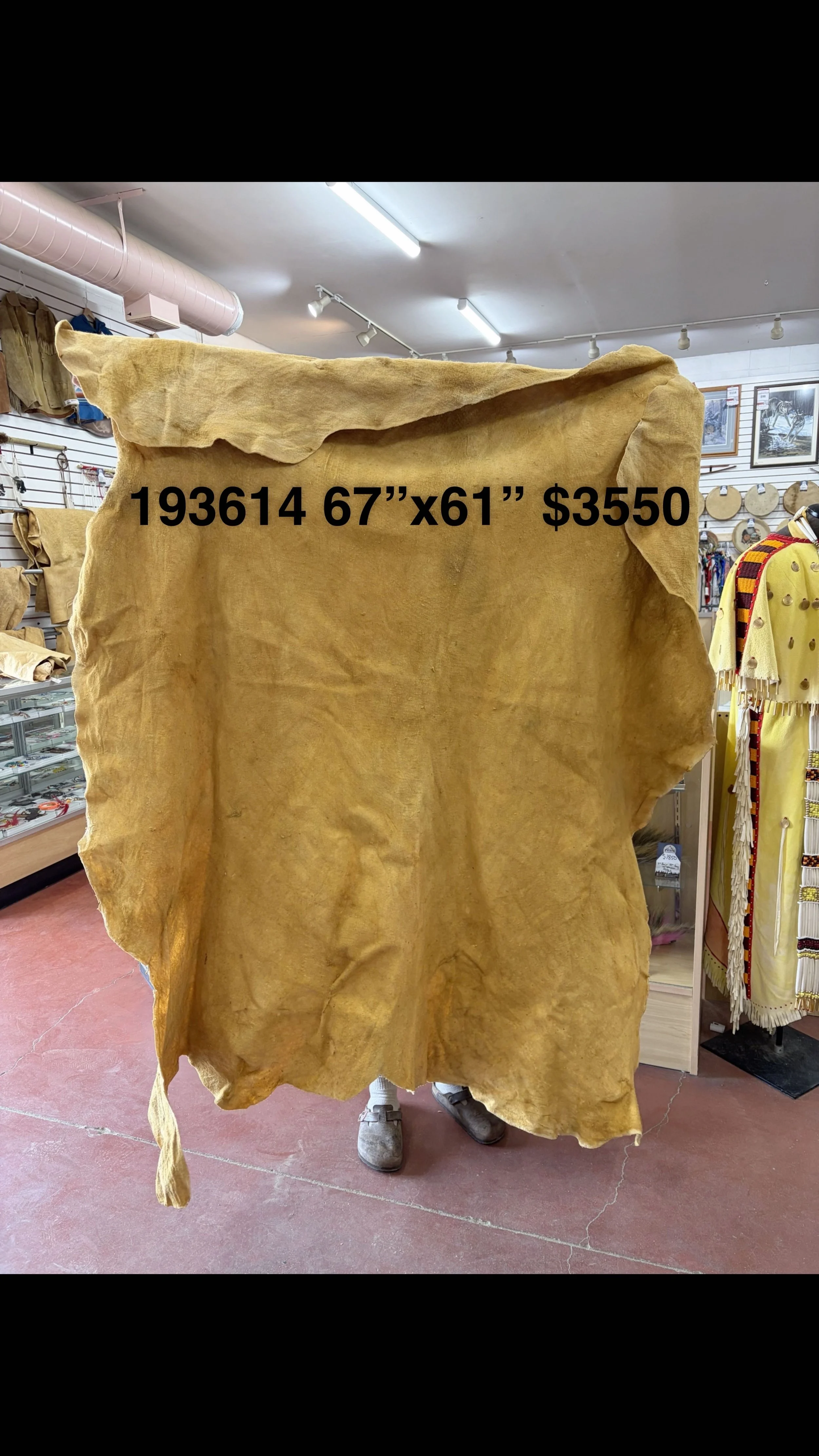 Traditionally Tanned Smoked Moose Hide