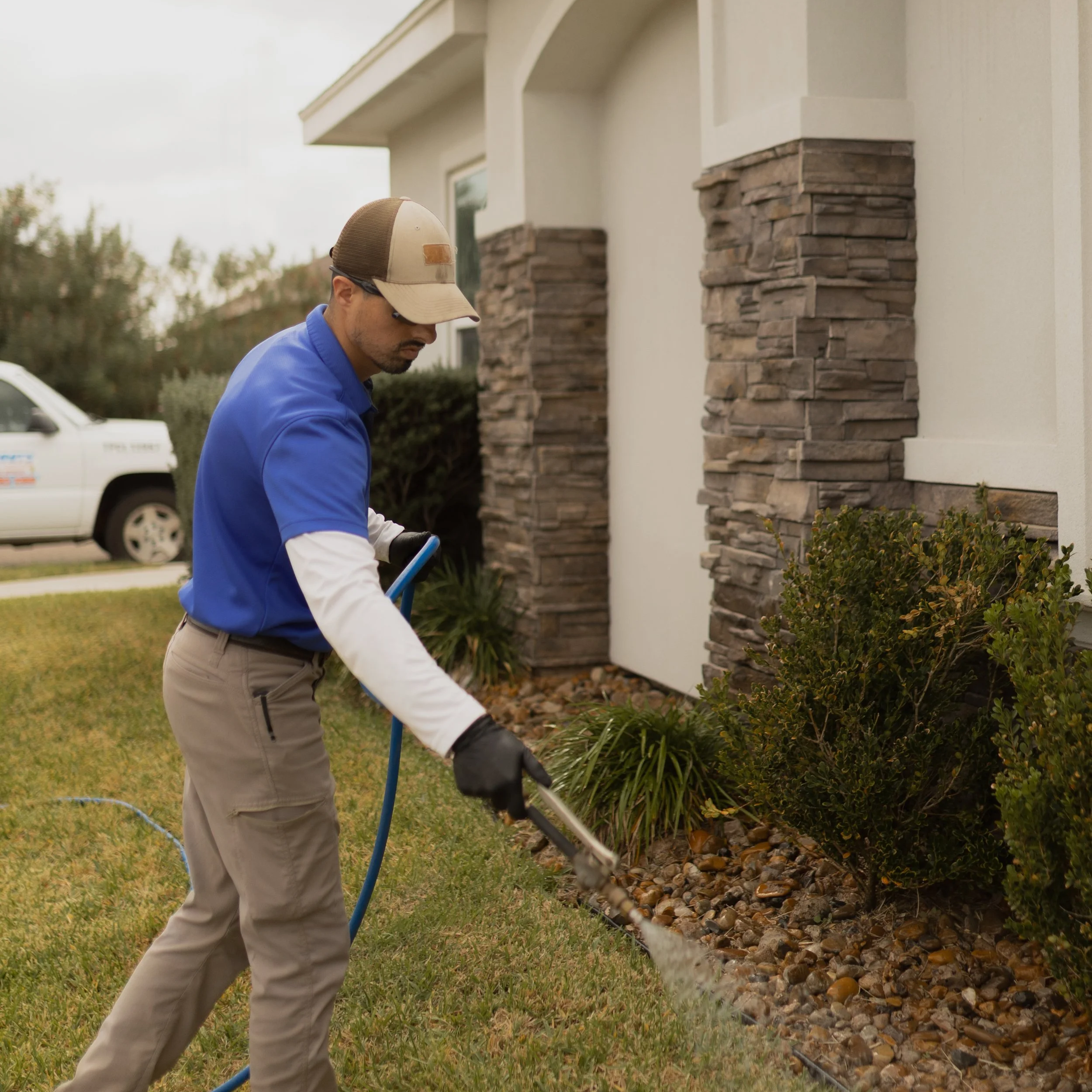 Technician administering Pest Control