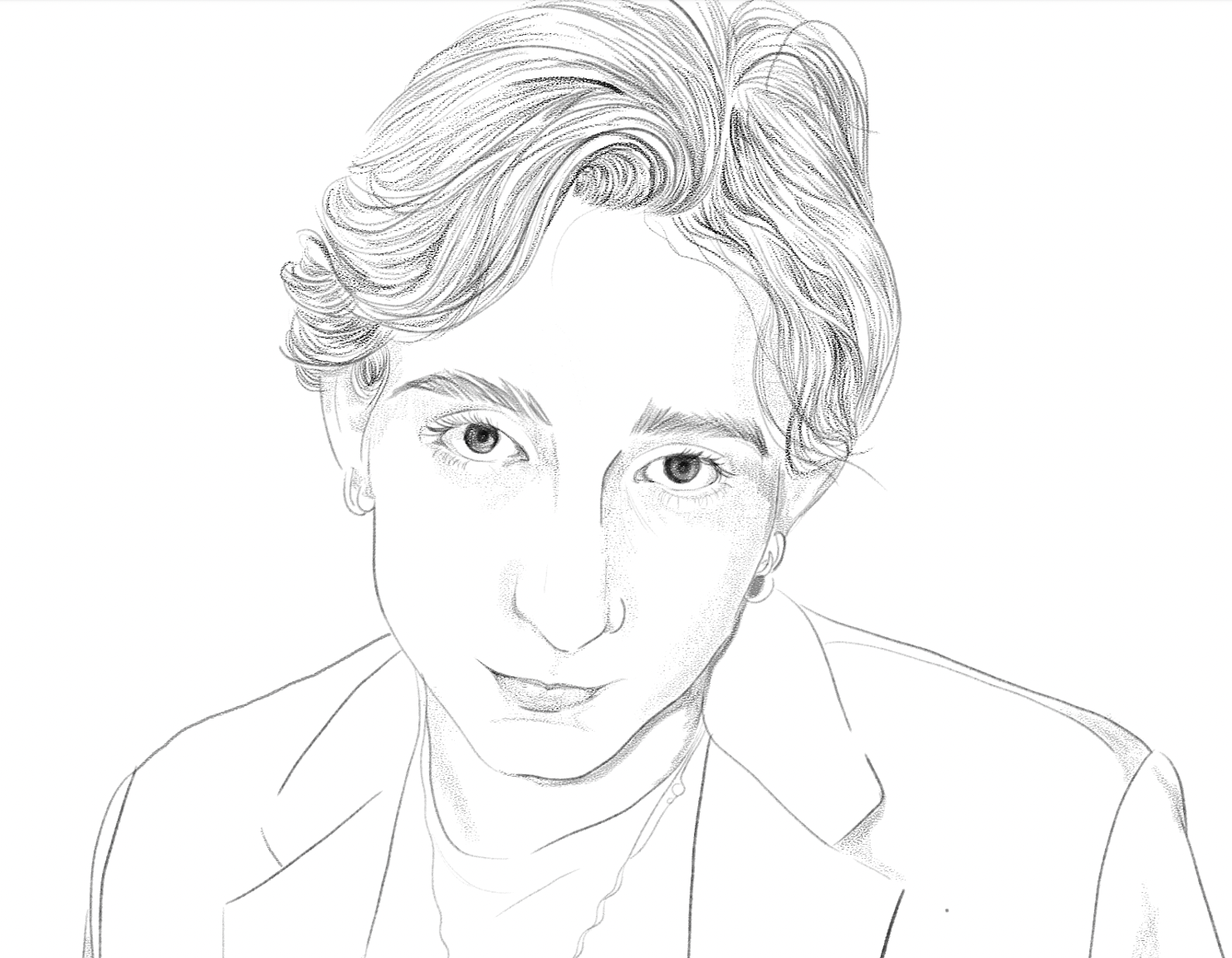Adobe Illustrator Portrait Study (3/4) - Digital and 3D Art