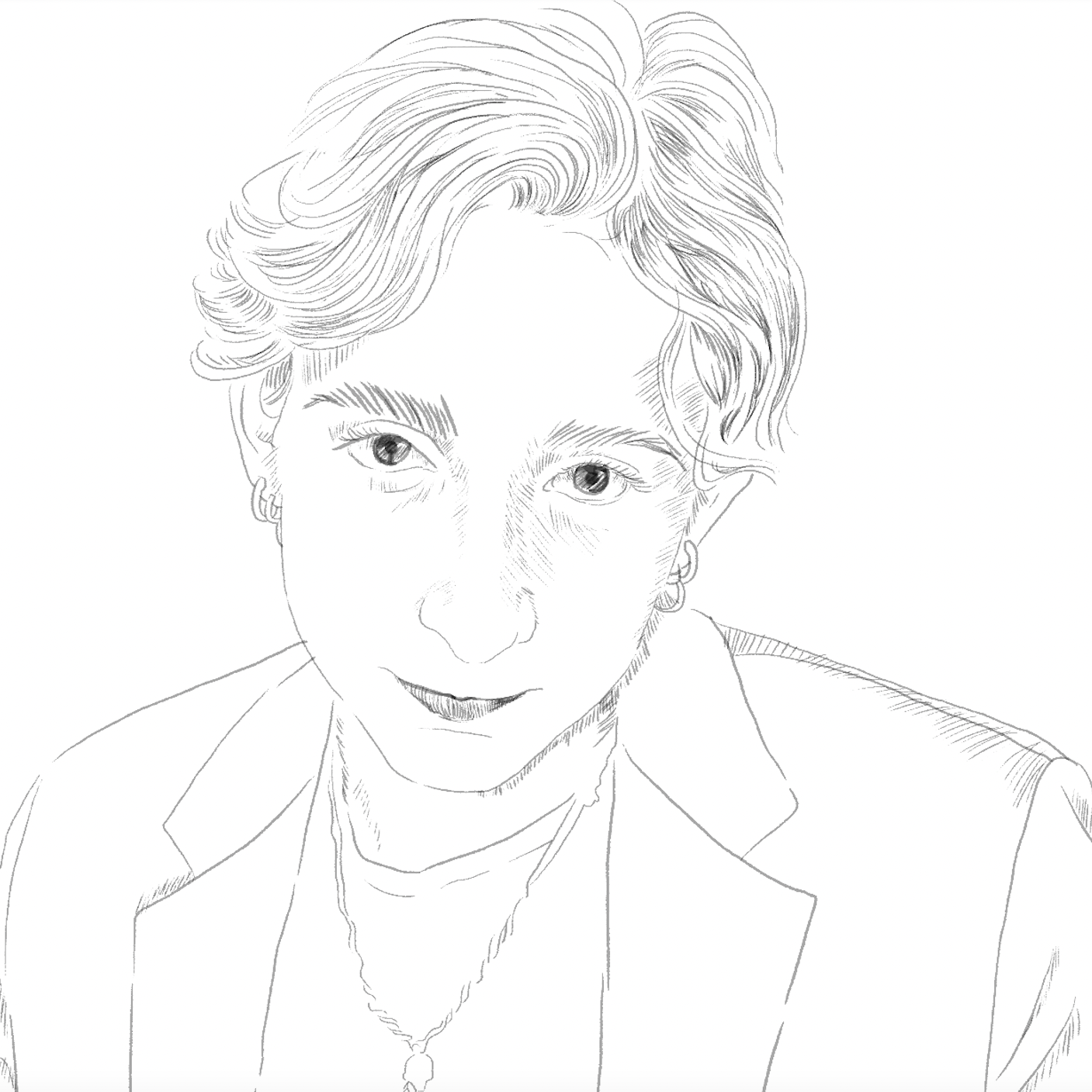Adobe Illustrator Portrait Study (1/4) - Digital and 3D Art