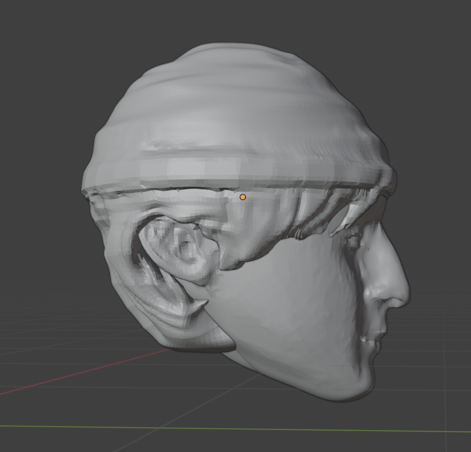 Head and Face Blender Study (side profile 1) - Digital and 3D Art, 2025