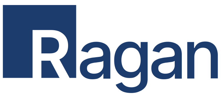 Ragan logo with a blue square and the company name in dark blue text