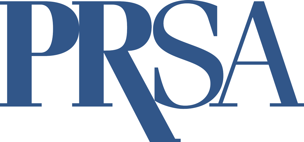 PRSA logo in navy blue with large capital letters.