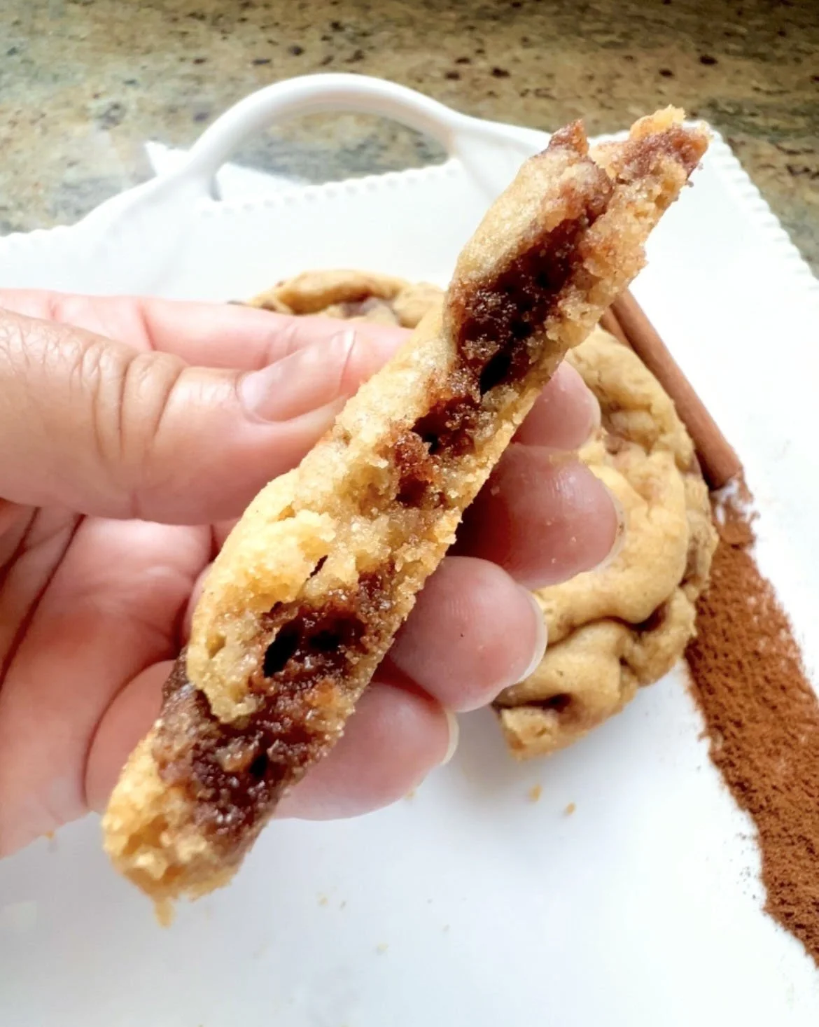 Cinnamon Roll Cookies_Cross section of cookie close up.jpg