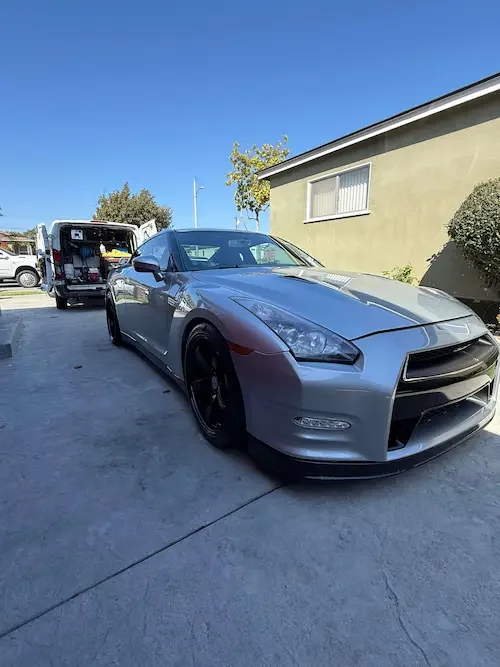 Silver Nissan Skyline GT-R