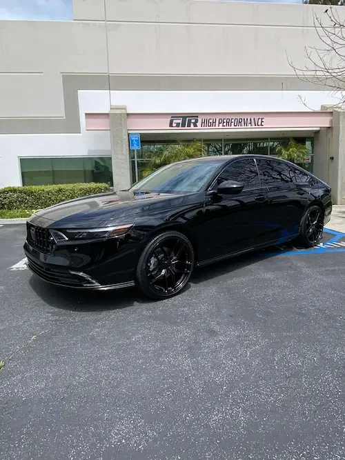 Black luxury sedan