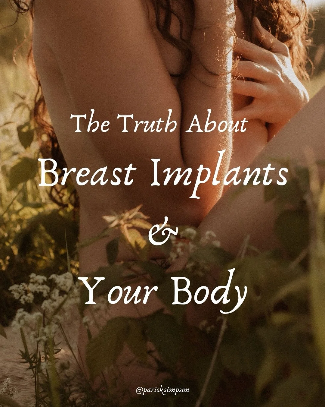 It is *impossible* to be unaffected by a man-made breast implant-a foreign object that has been surgically placed within your body &amp; left there for the body to try &amp; adapt to. 
Impossible.
Our bodies are divinely designed. The blueprint of in