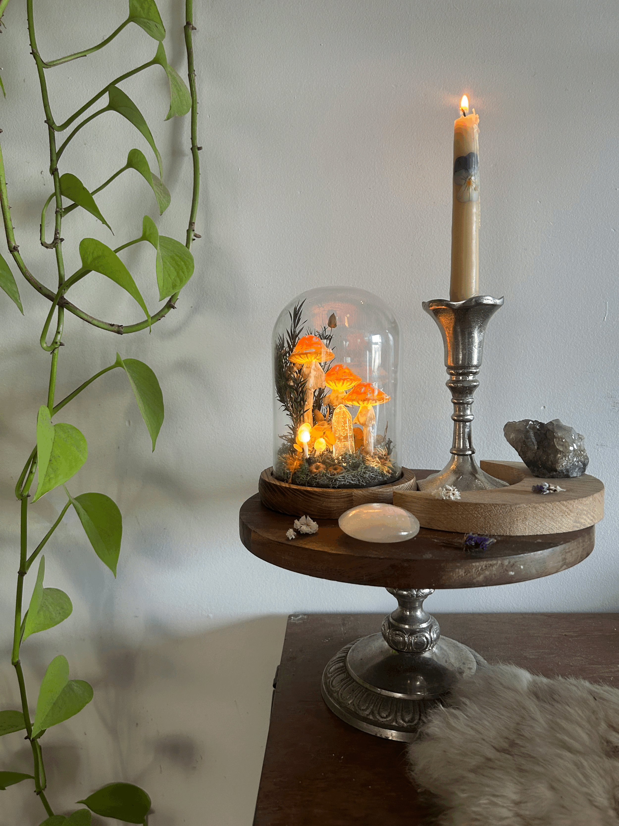 Bespoke Hand-Dipped Beeswax Taper Candles (1 set)