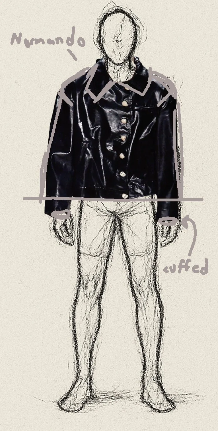 Proportion Sketch on Croqui w/ Normondo Jacket