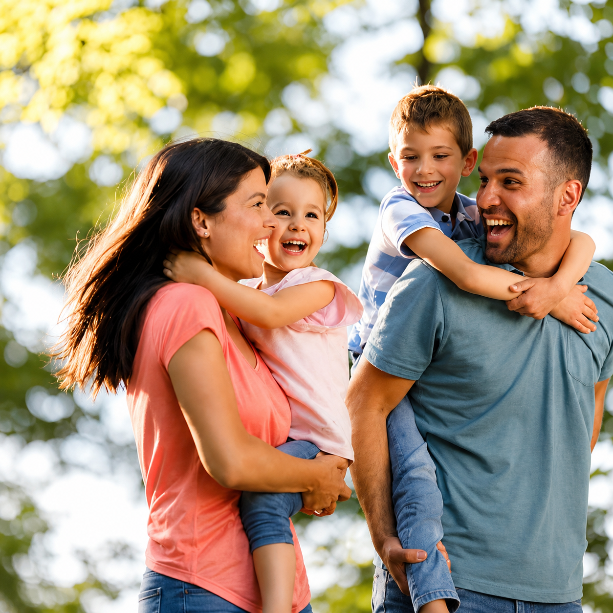 Happy family enjoying quality childcare support and nurturing child development with Little Hugz Childcare Services.